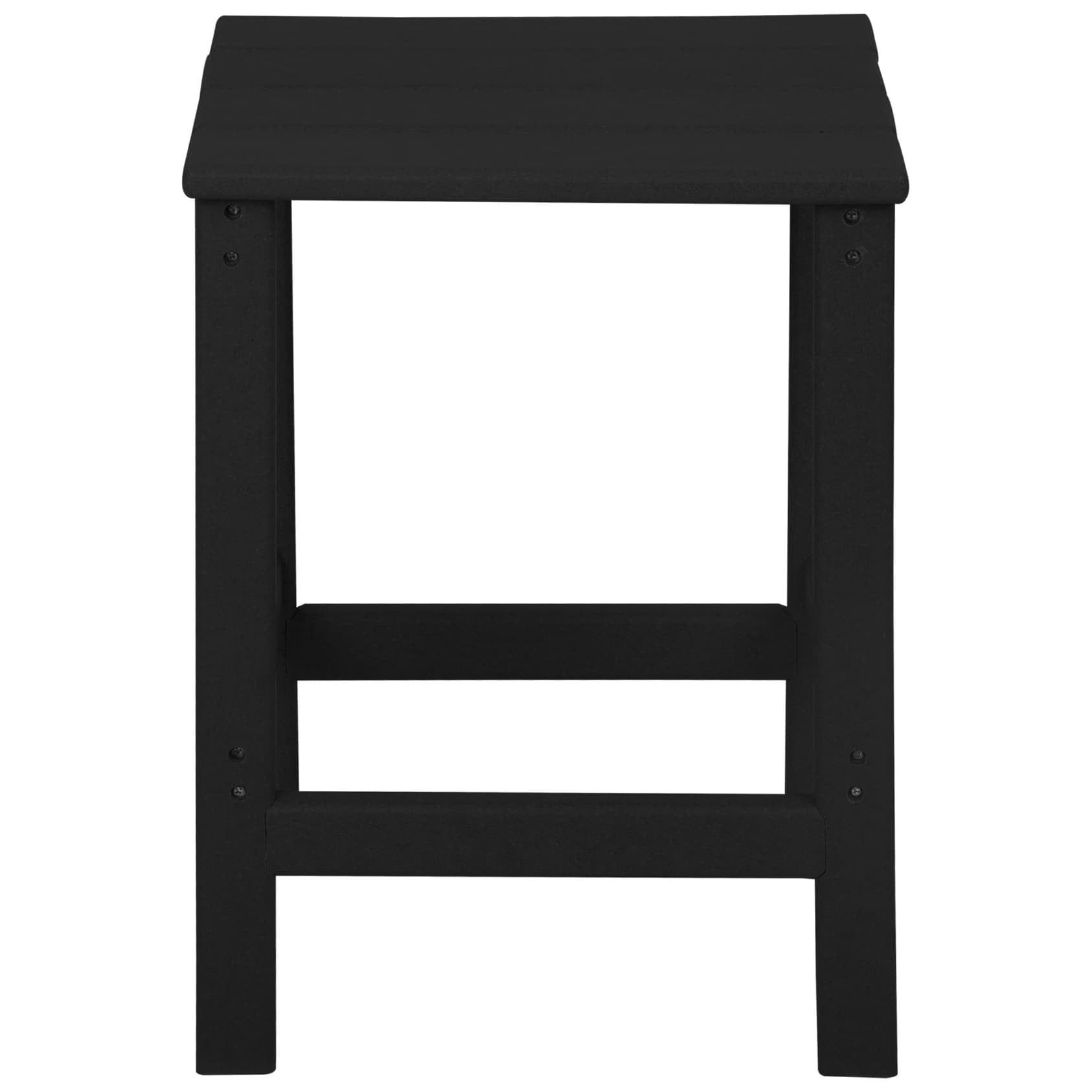 Black HDPE All-Weather Outdoor Coffee and Side Table Set