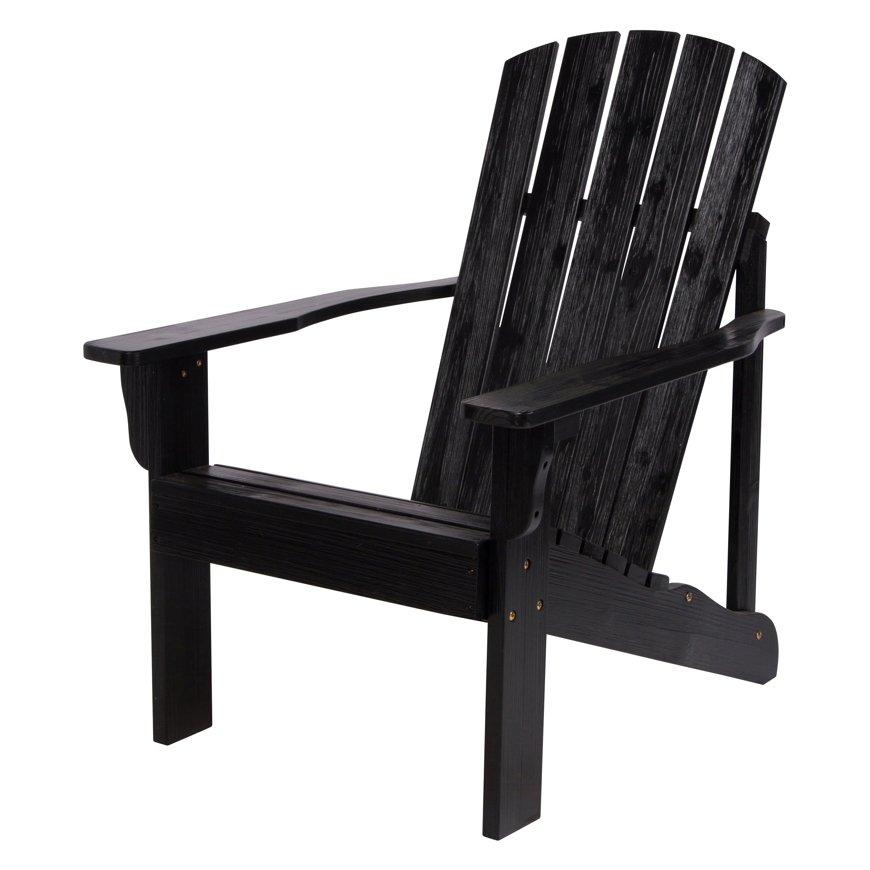 Black Cedar Wood Mid-Century Modern Adirondack Chair