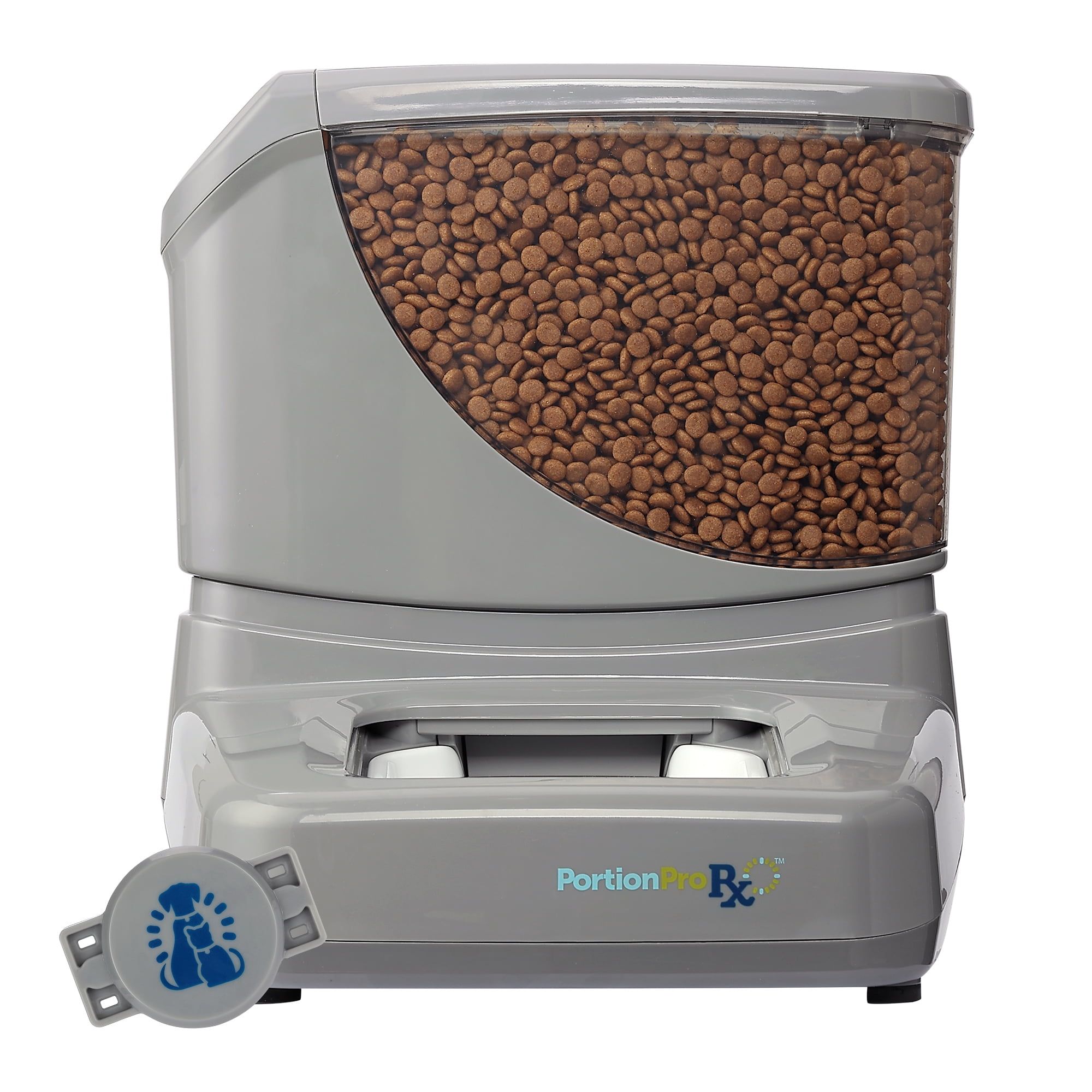 Gray Automatic Pet Feeder with RFID Technology