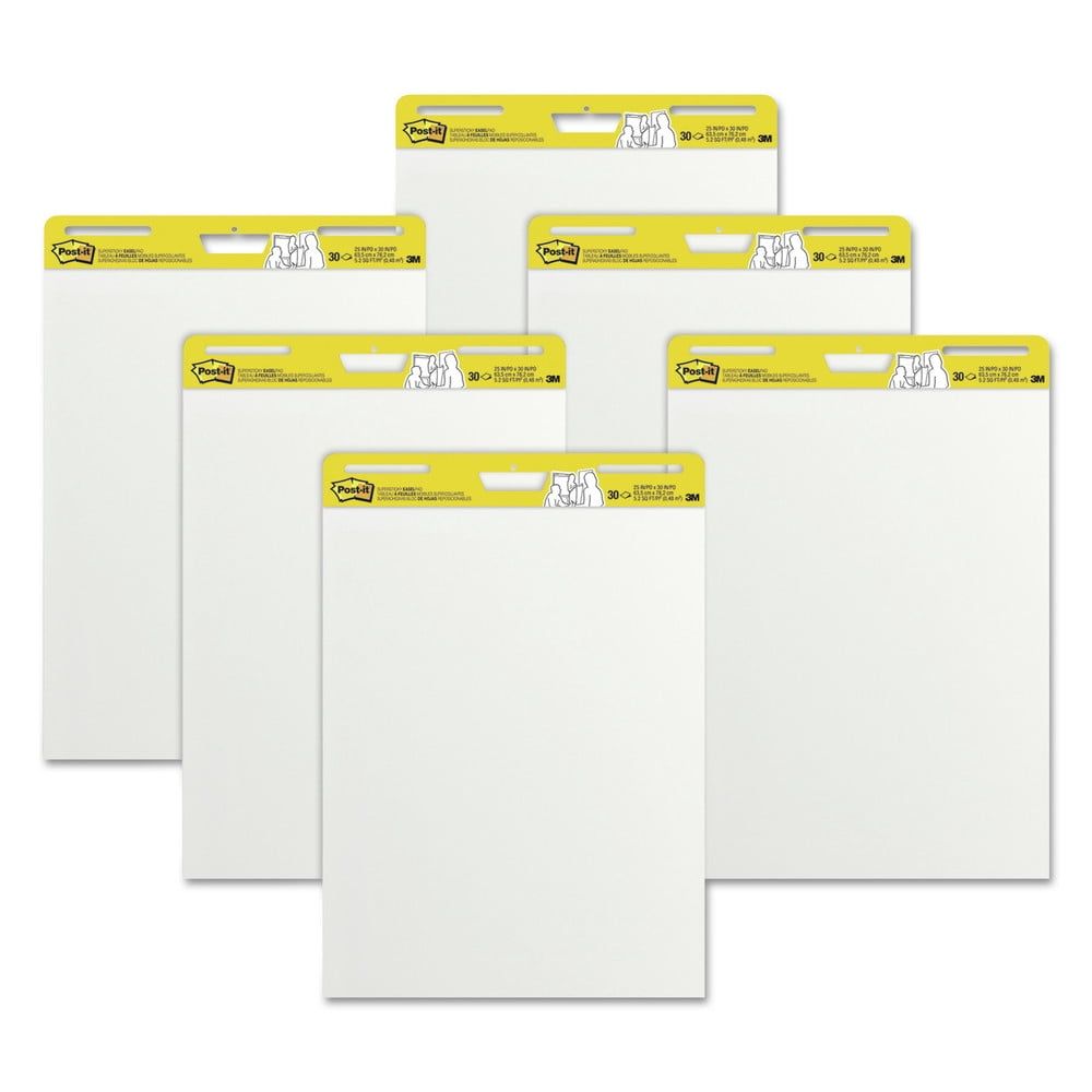 White Self-Adhesive Repositionable Easel Pads, 25 x 30 Inches