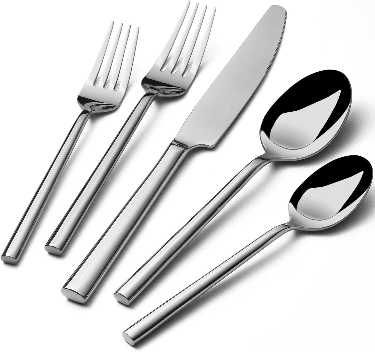 20-Piece Stainless Steel Flatware Set with Mirror Finish