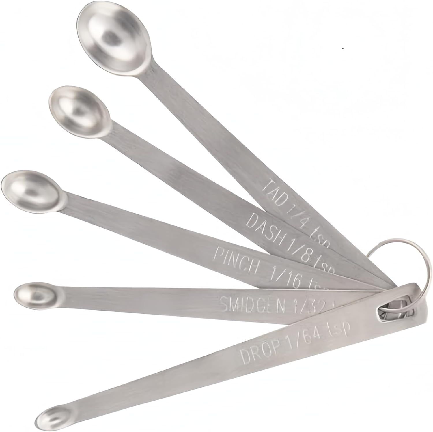 Precision Stainless Steel Mini Measuring Spoons Set (Set of 5)