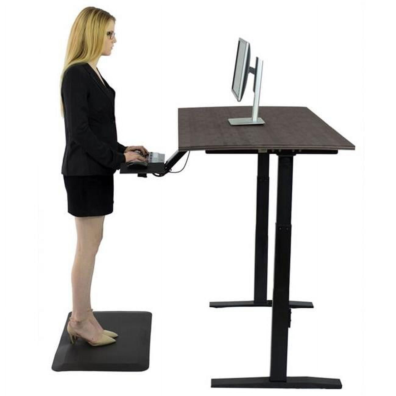 Elevate 60" Black Dual Motor Electric Standing Desk with USB Port