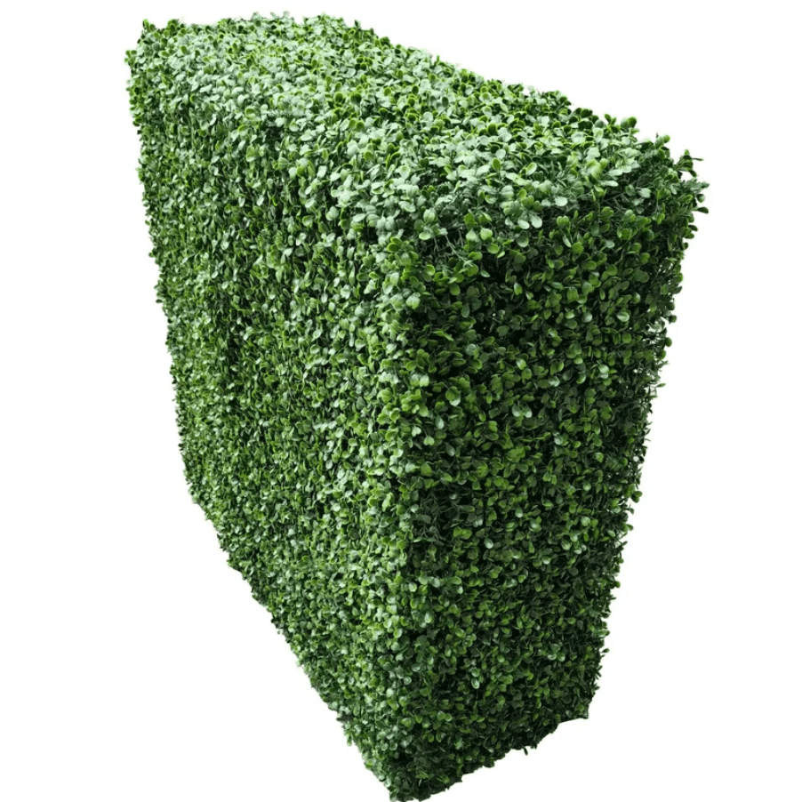 Premium Two Tone Green Artificial Boxwood Hedge 30"L x 30"H UV Resistant