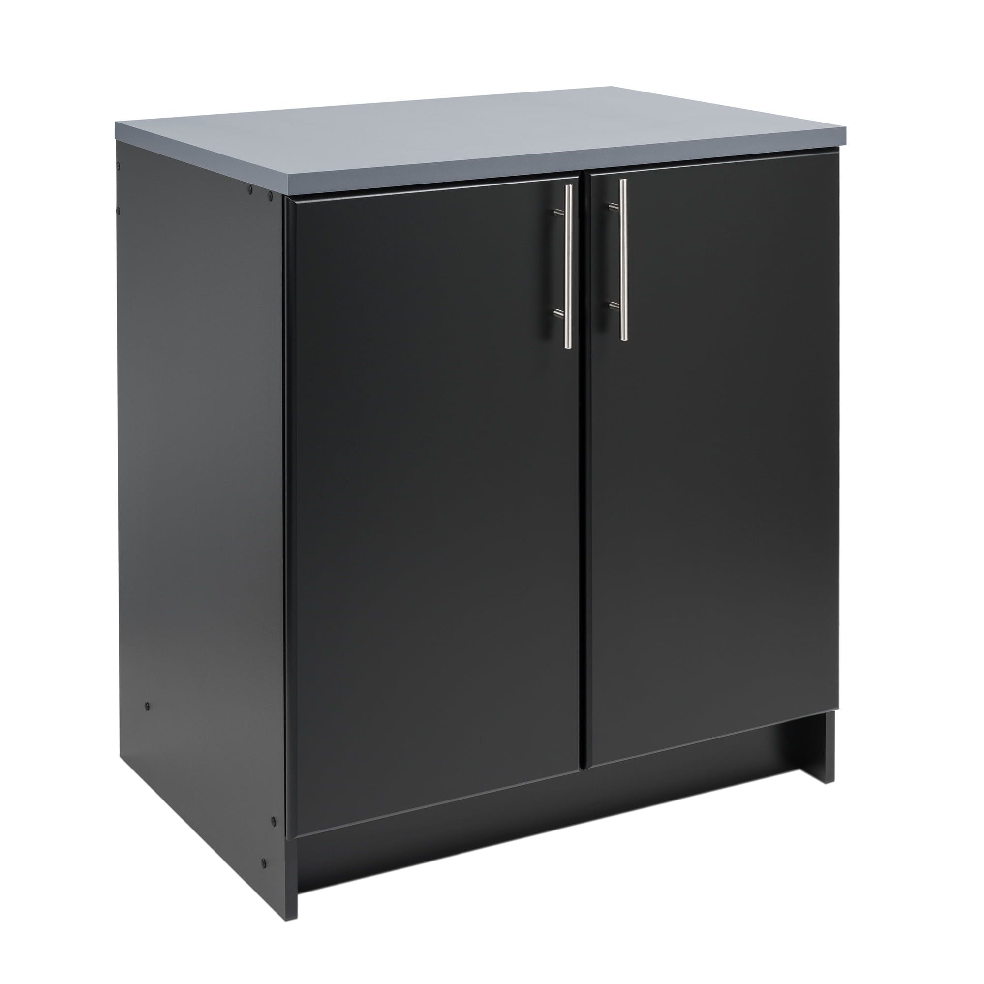 Black Freestanding Office Storage Cabinet with Adjustable Shelving