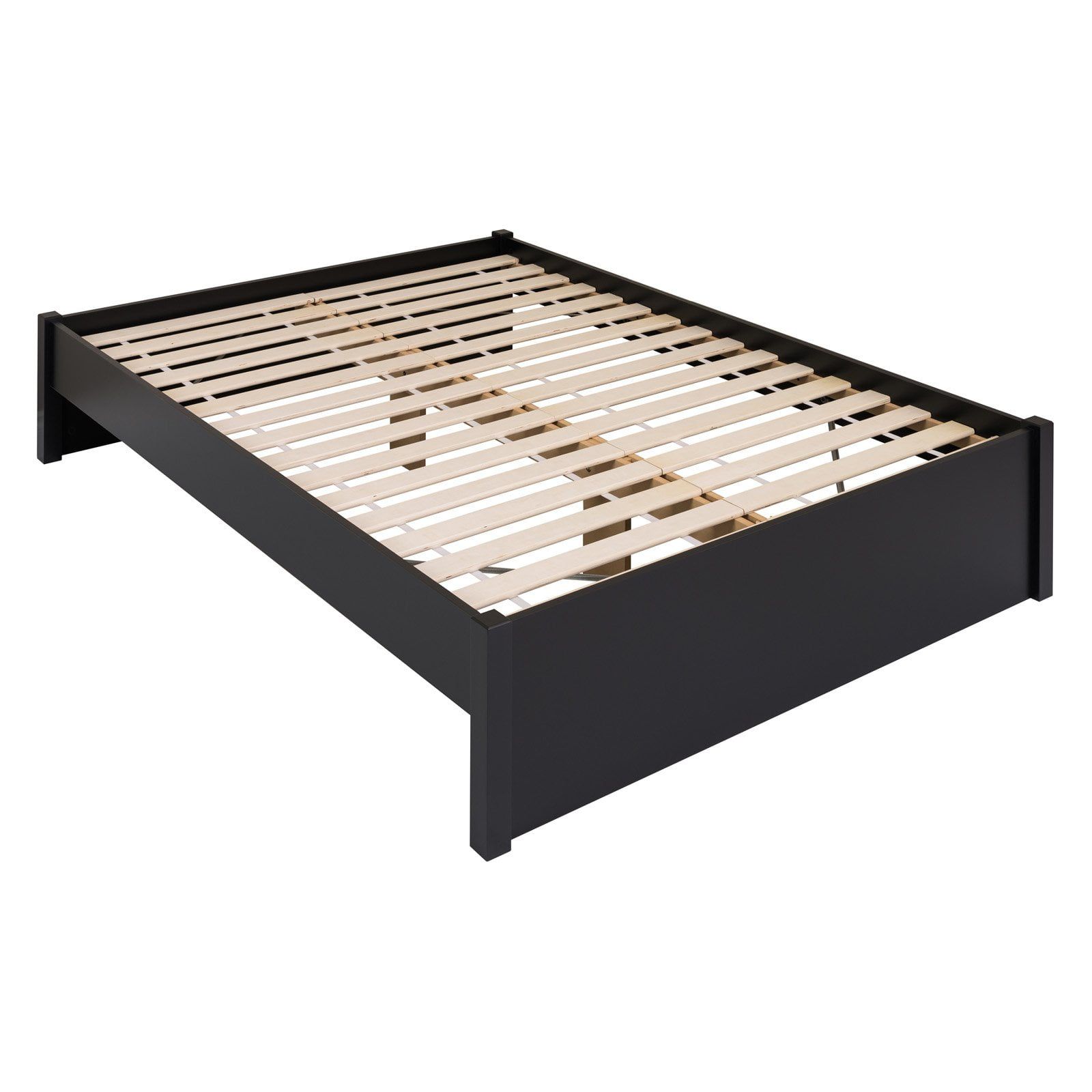 Espresso King Wood Frame Platform Bed with Storage Drawers