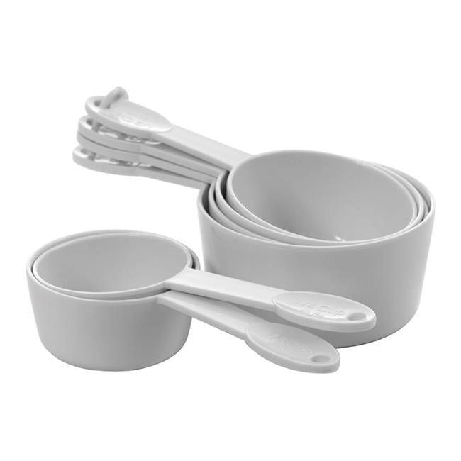 White Plastic 6-Piece Measuring Cup Set