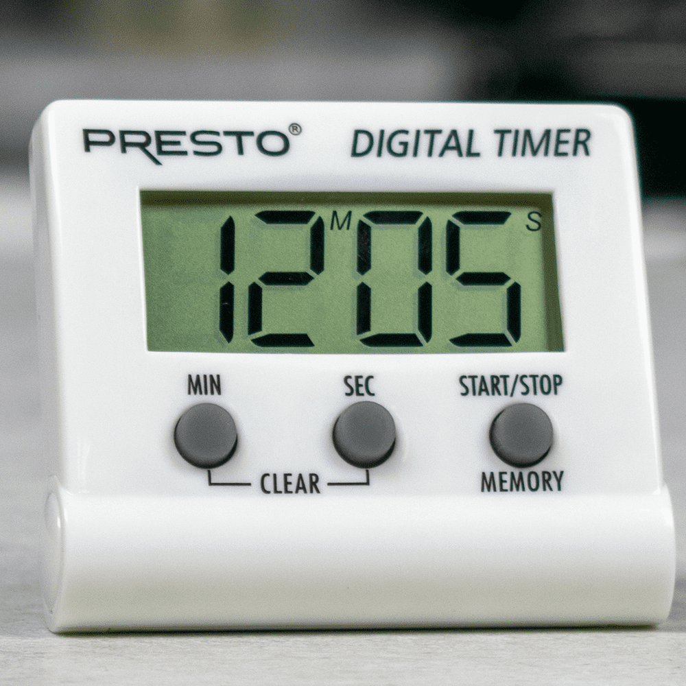 White Digital Kitchen Timer with LCD Display