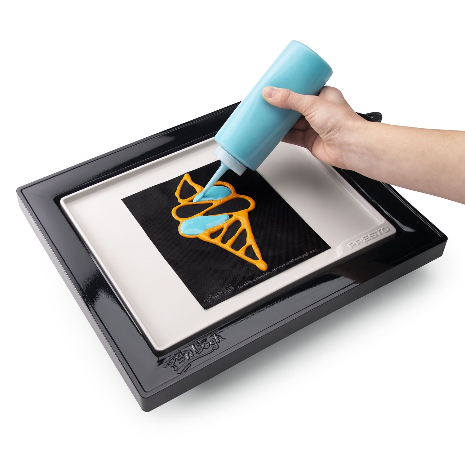 PanGogh Black and White Electric Pancake Art Griddle Kit