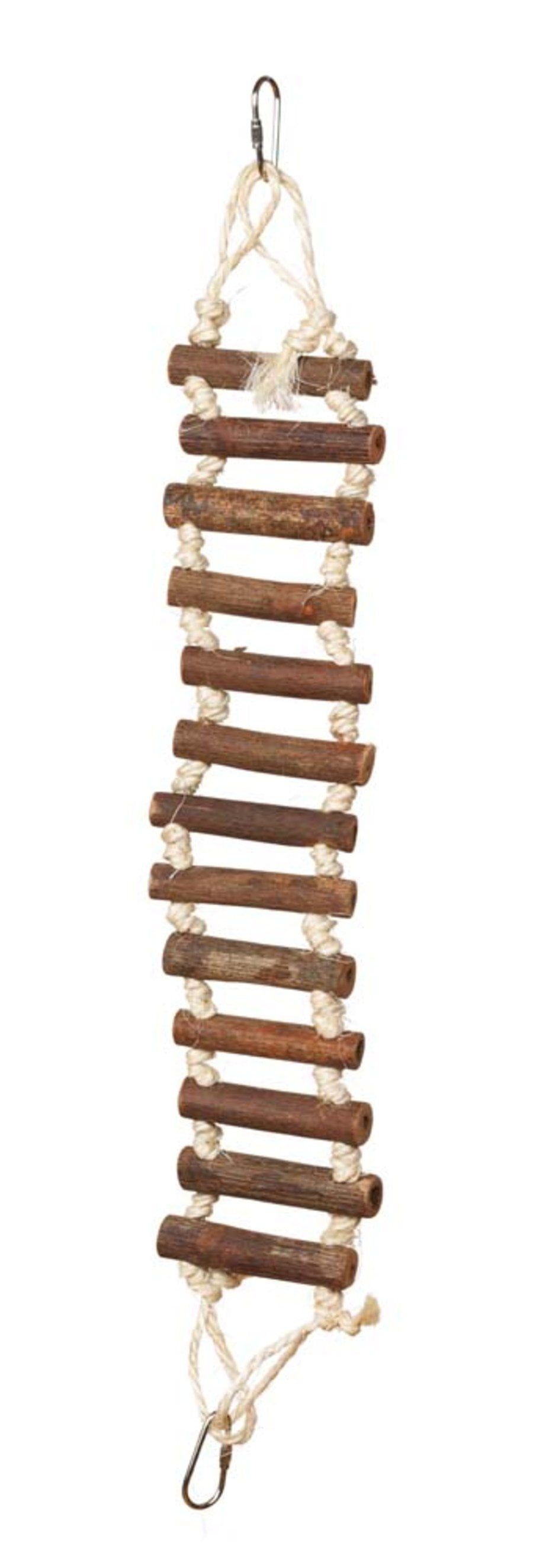 Eco-Friendly Natural Wood and Jute Rope Bird Ladder