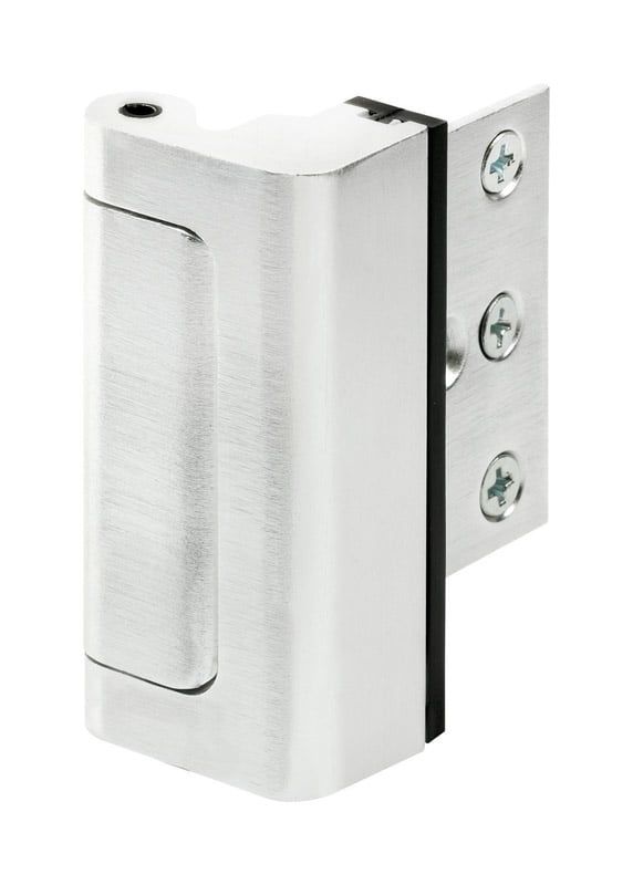 Brushed Chrome Silver Aluminum Entry Door Blocker