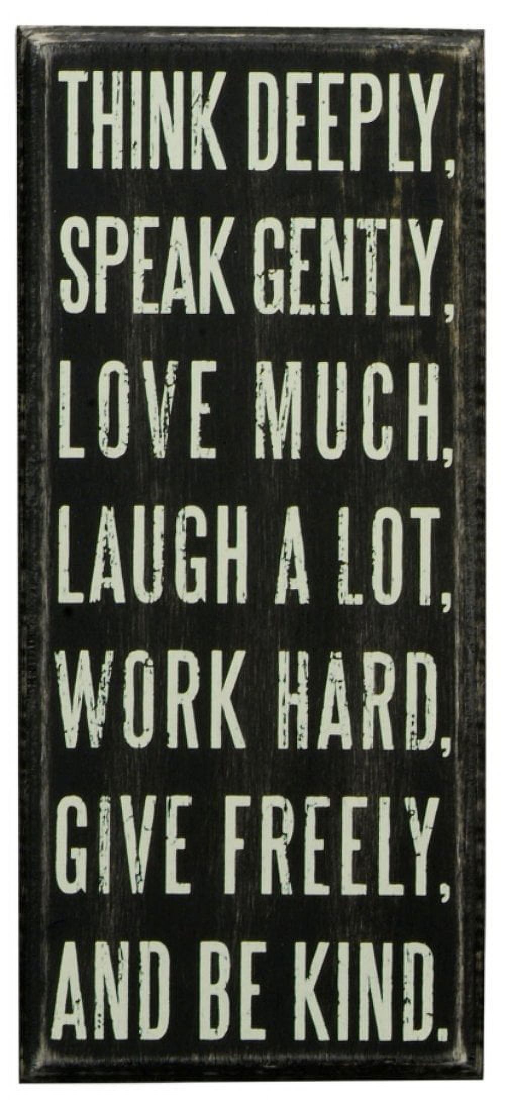 Inspirational Black and White Wooden Box Sign