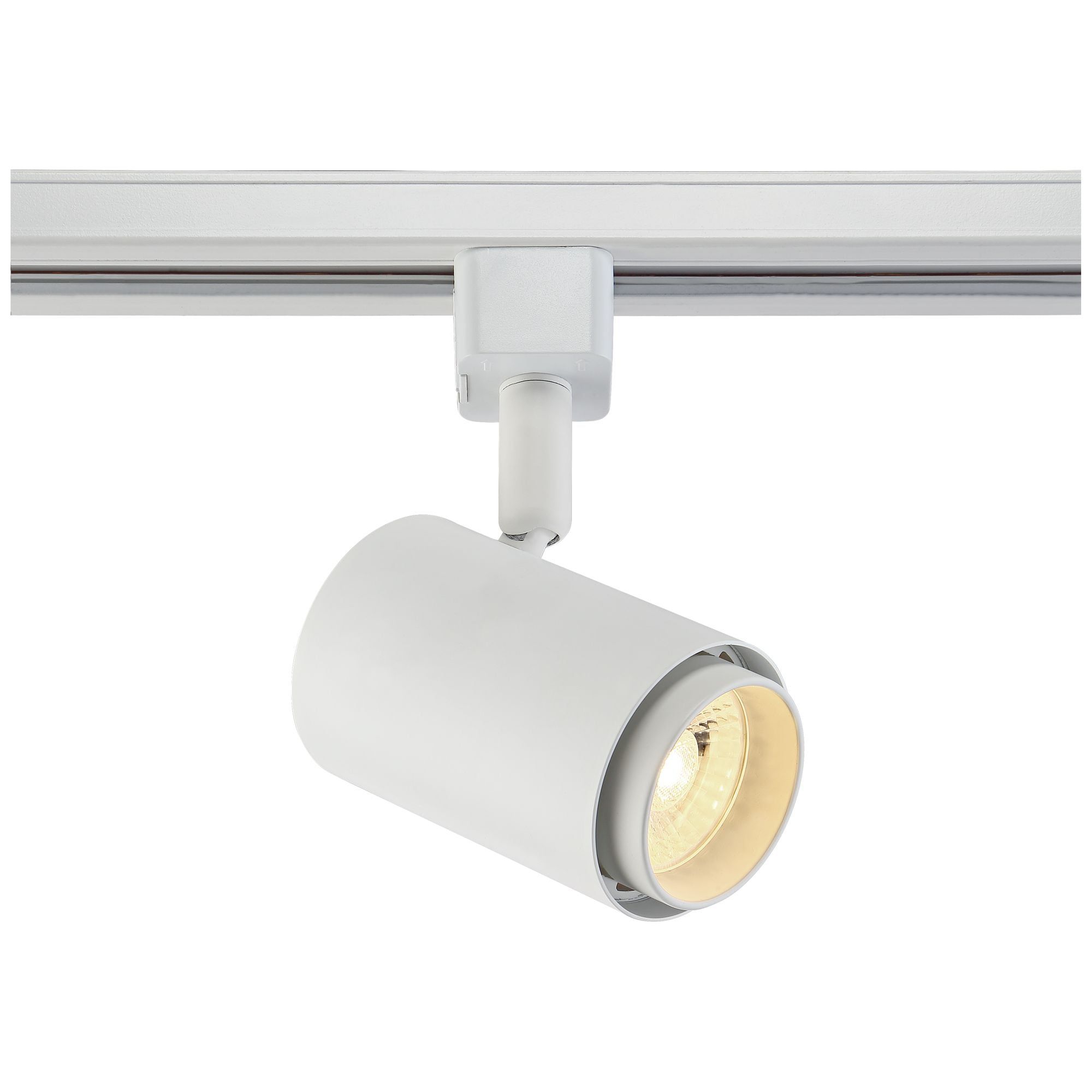 White Metal LED Cylinder Track Light Head