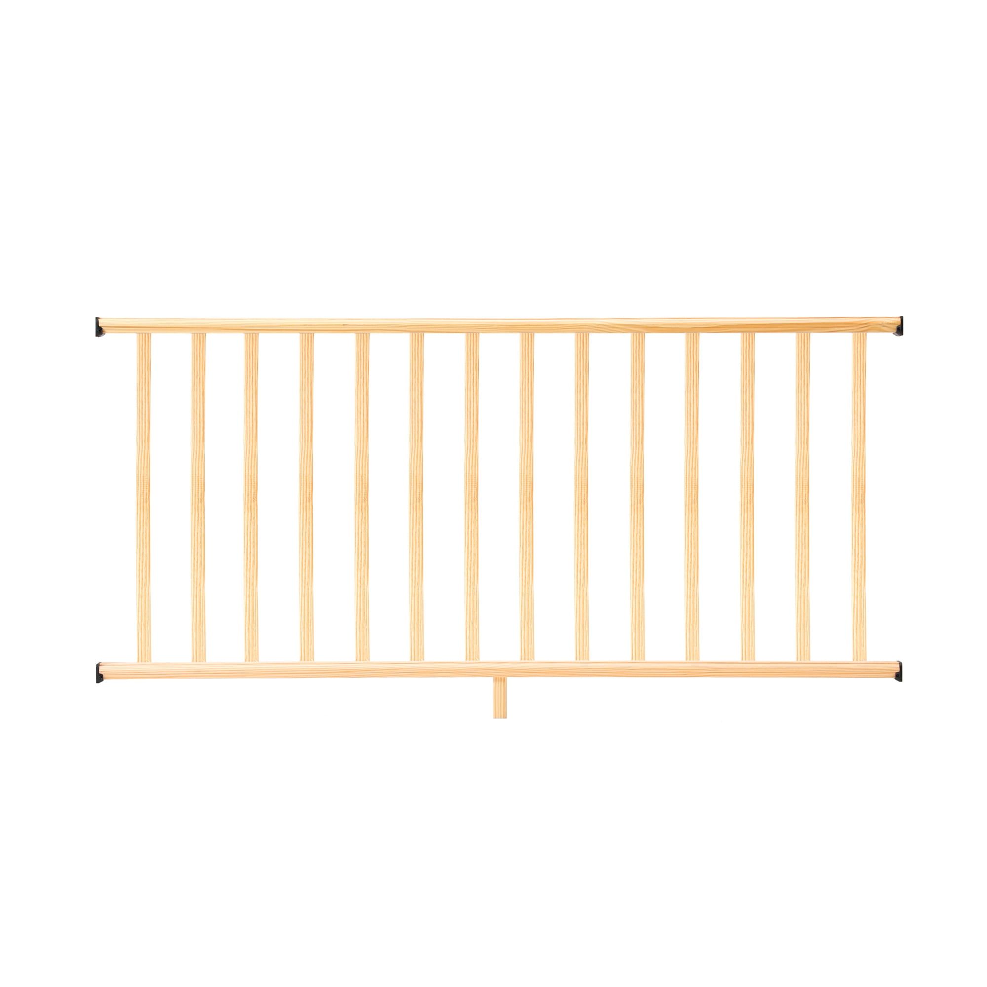 Pressure-Treated Southern Yellow Pine 6 ft. Wood Railing Kit with Square Balusters