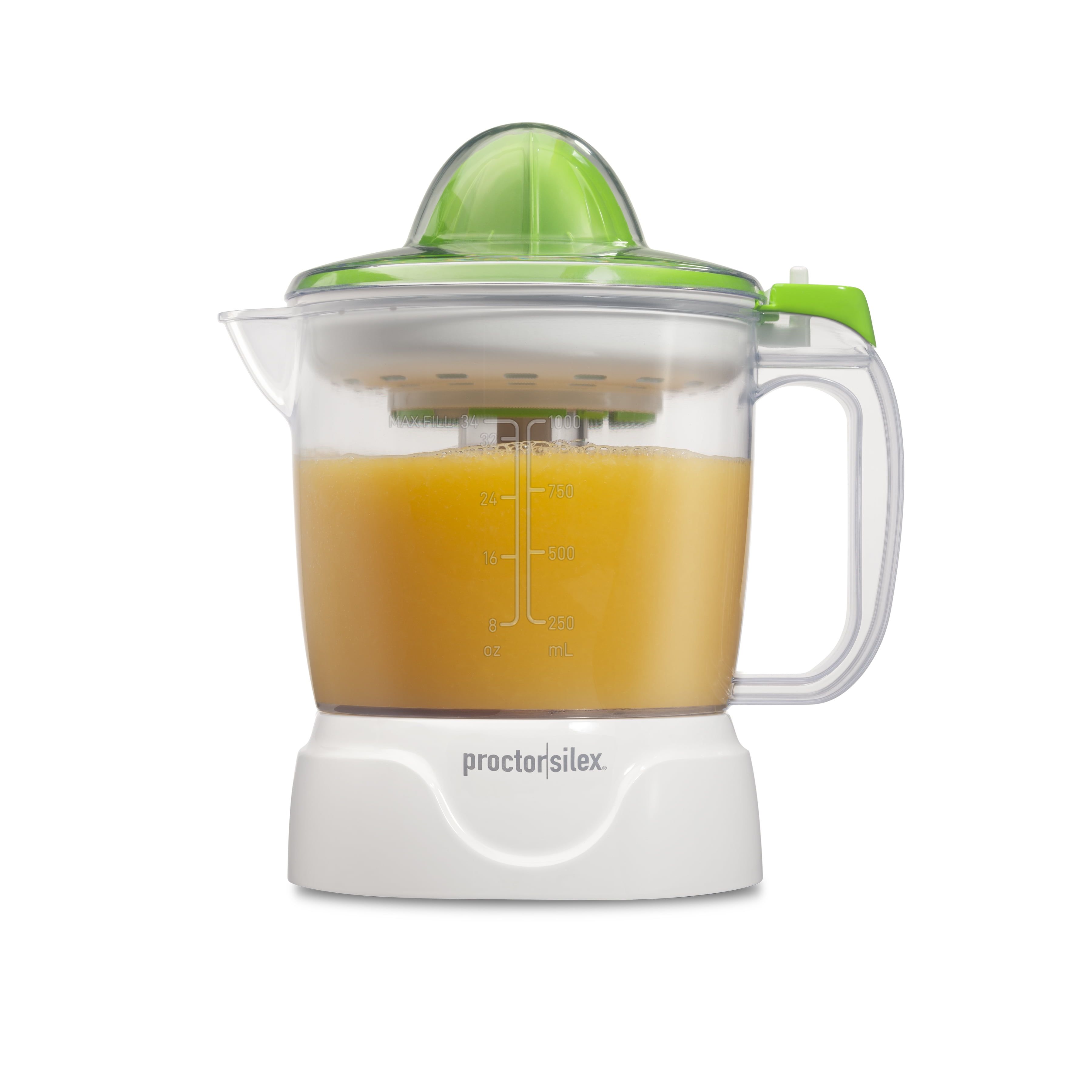 Proctor Silex 34 oz White and Green Electric Citrus Juicer