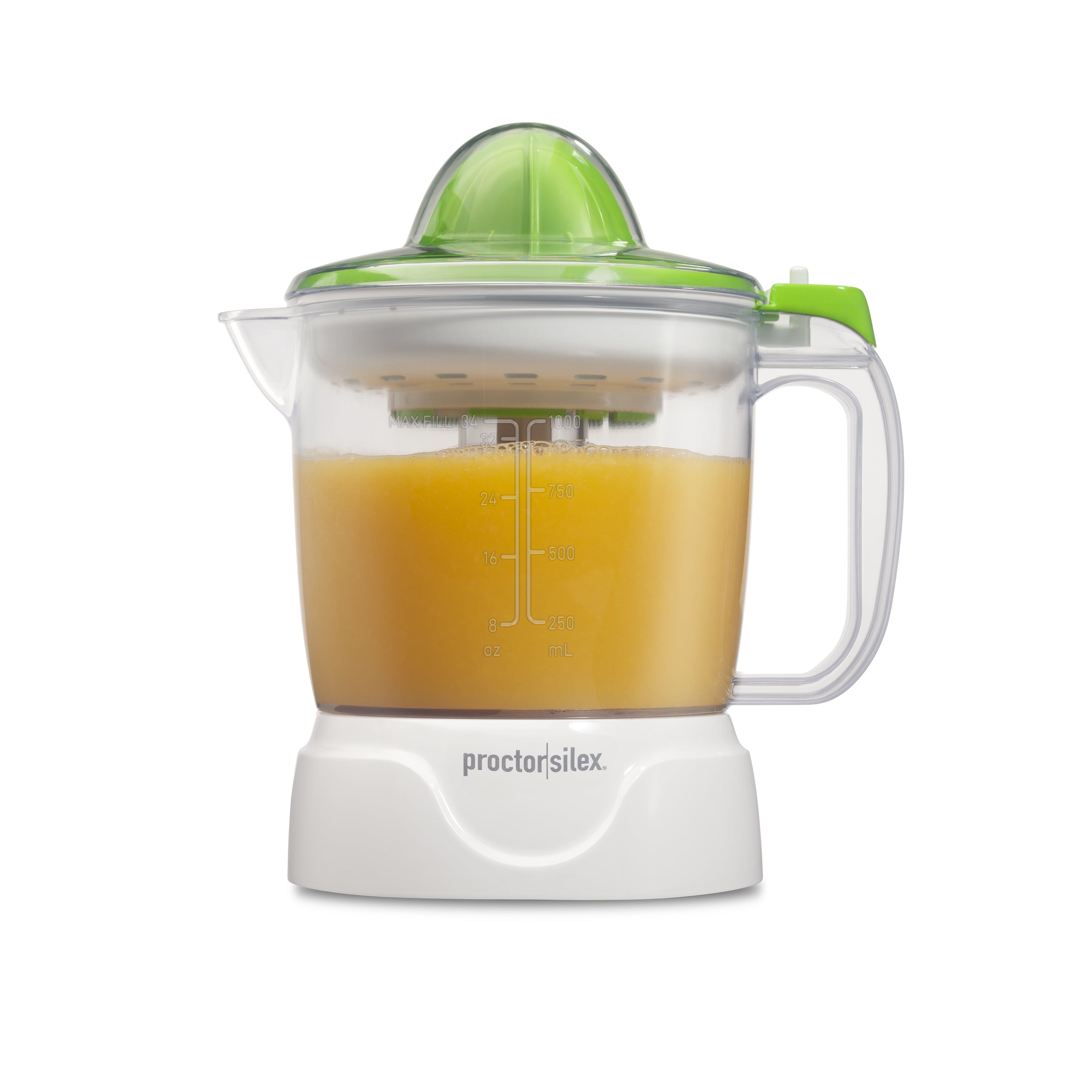 Proctor Silex White Electric Citrus Juicer with 34 oz Pitcher