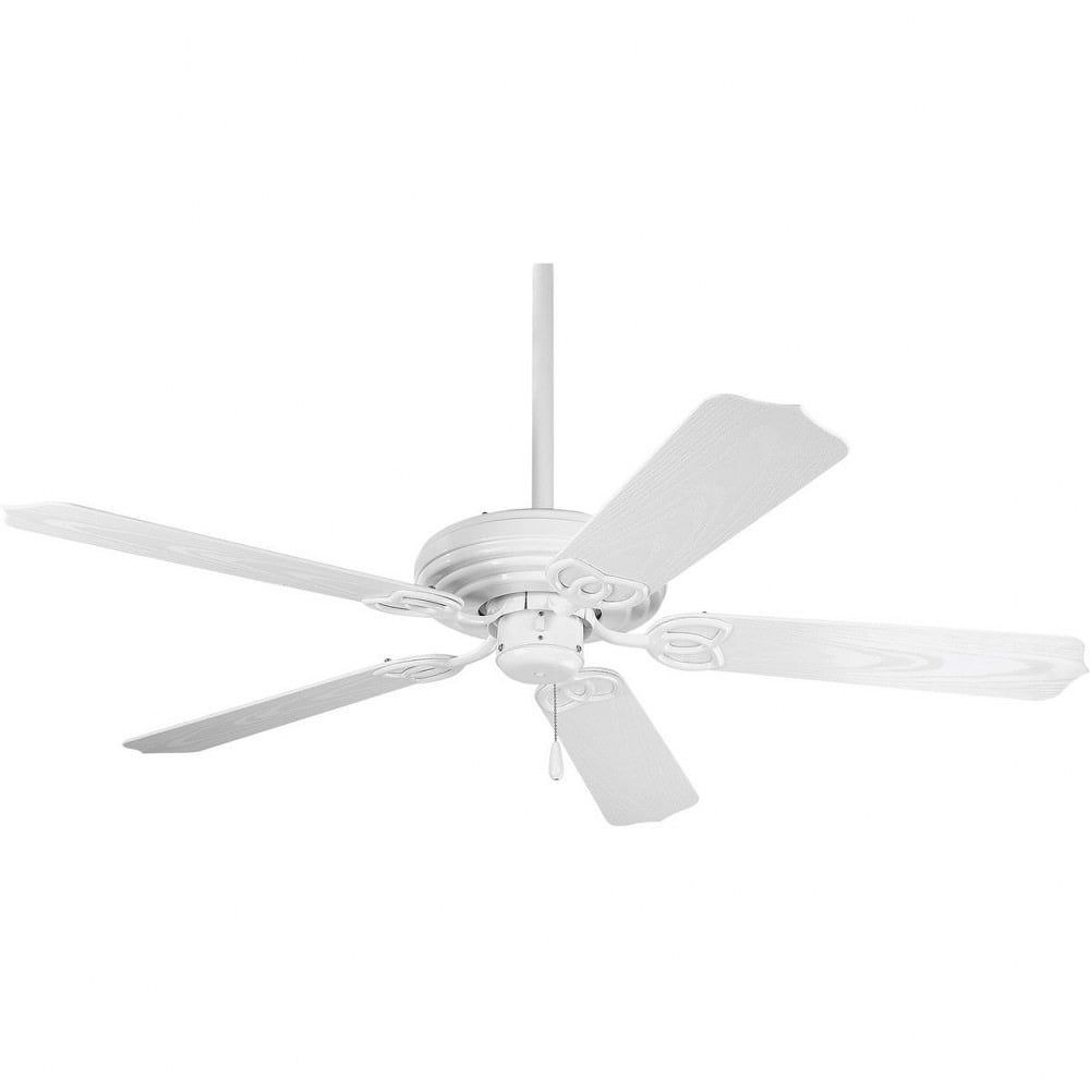 AirPro 52" White Outdoor Ceiling Fan with Lighting and Remote