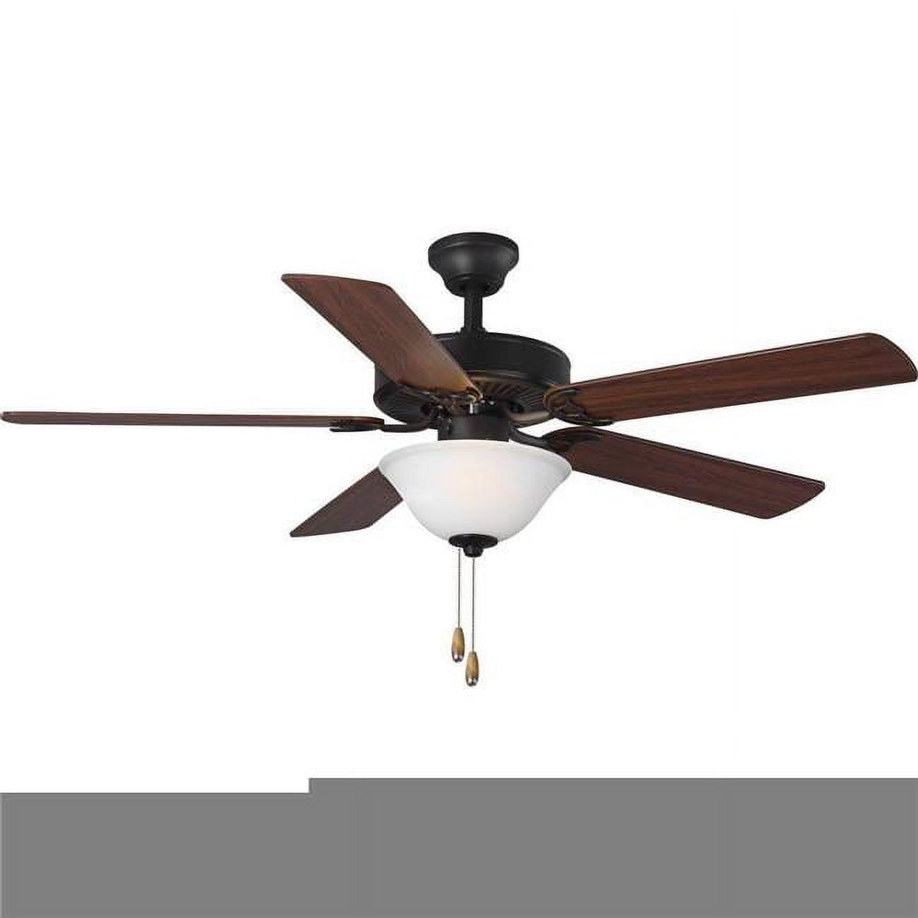 Architectural Bronze 52" Ceiling Fan with Reversible Blades and Lighting