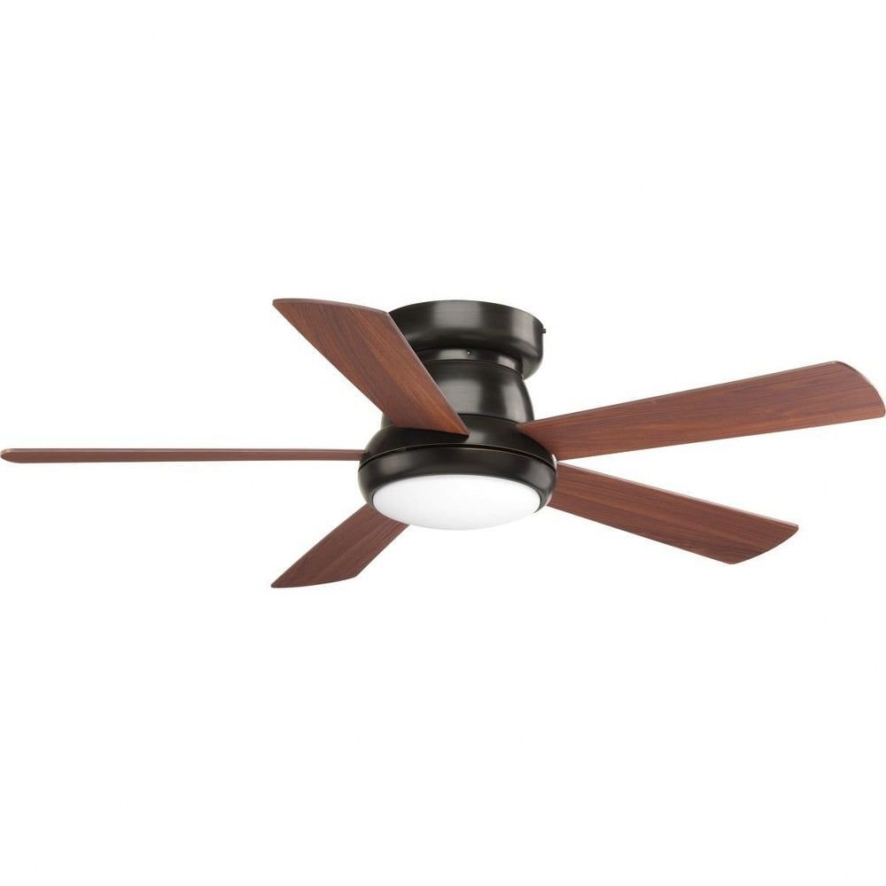 Antique Bronze 52" Low Profile Ceiling Fan with LED Light