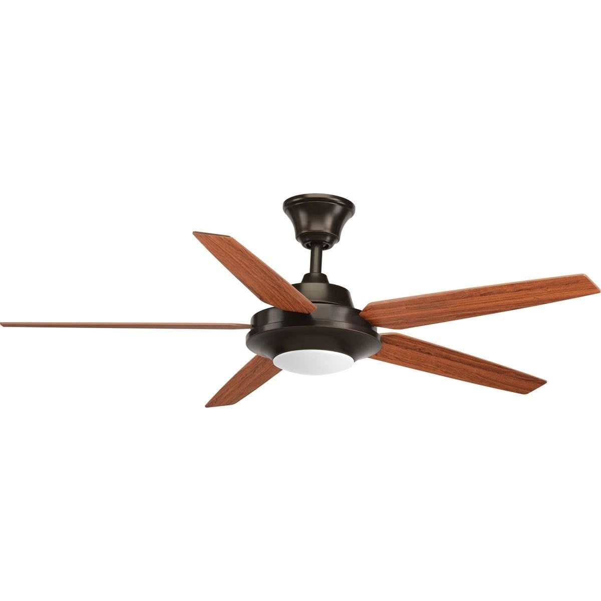 Antique Bronze 54" Ceiling Fan with LED Light and Remote