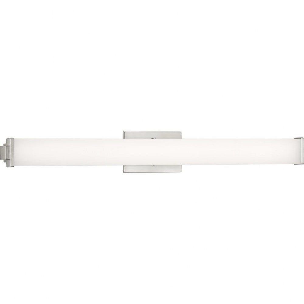 Brushed Nickel 36" LED Linear Bath Light with Acrylic Shade