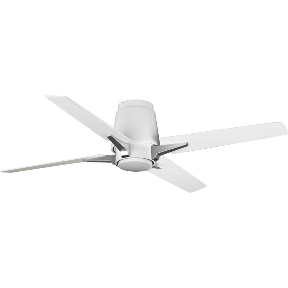 Lindale 52" Satin White Low Profile Ceiling Fan with Remote