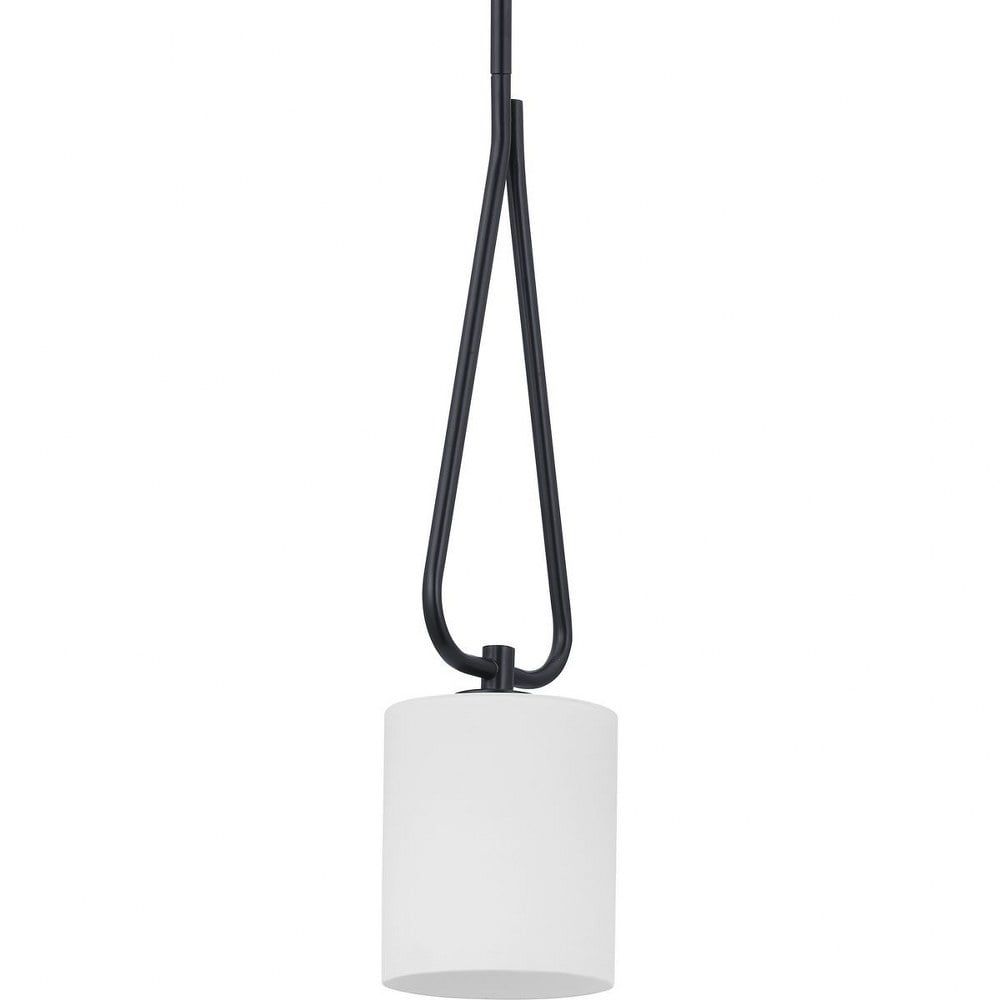 Brushed Nickel Glass LED Mini Pendant Light