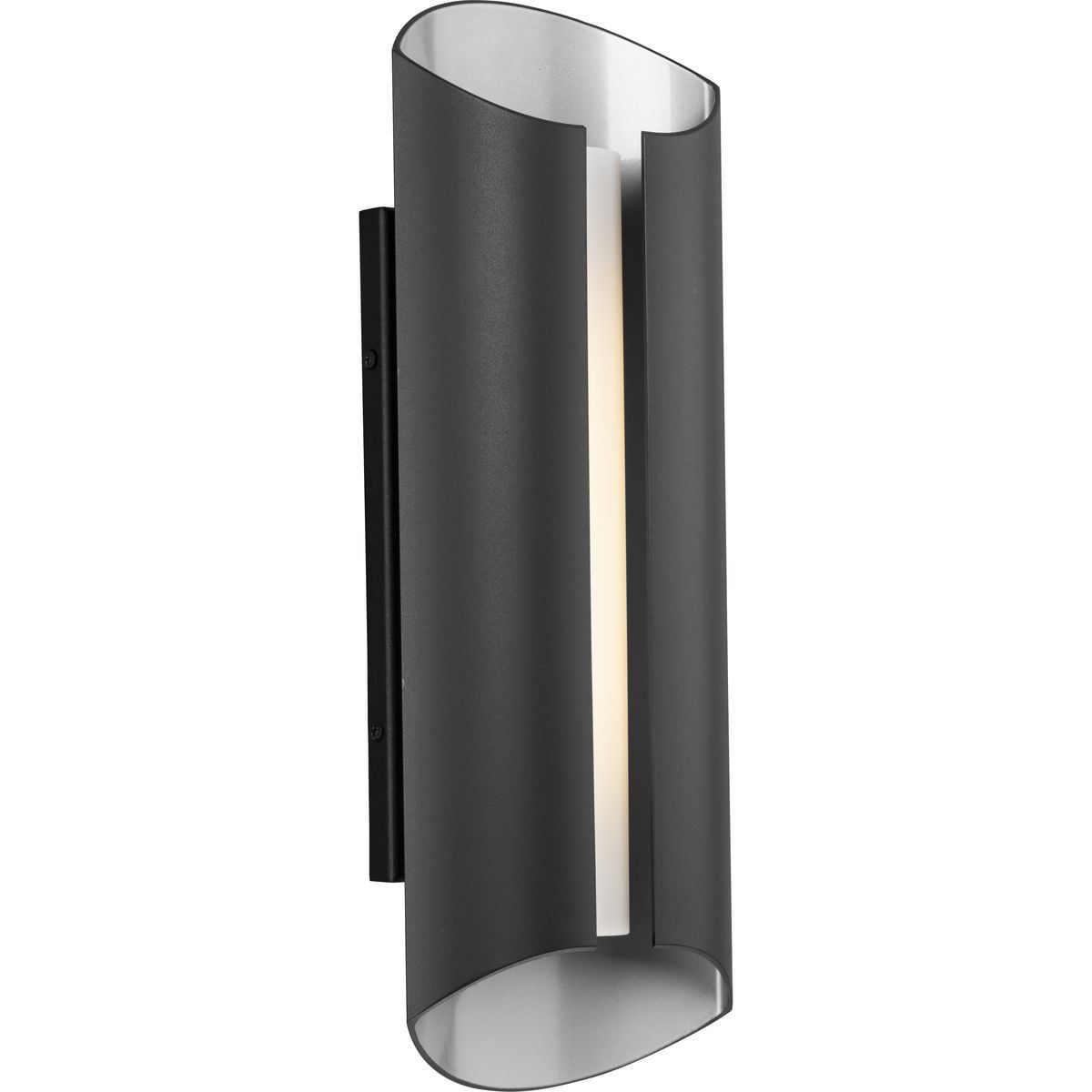 Black Aluminum 18" Dimmable LED Outdoor Wall Sconce