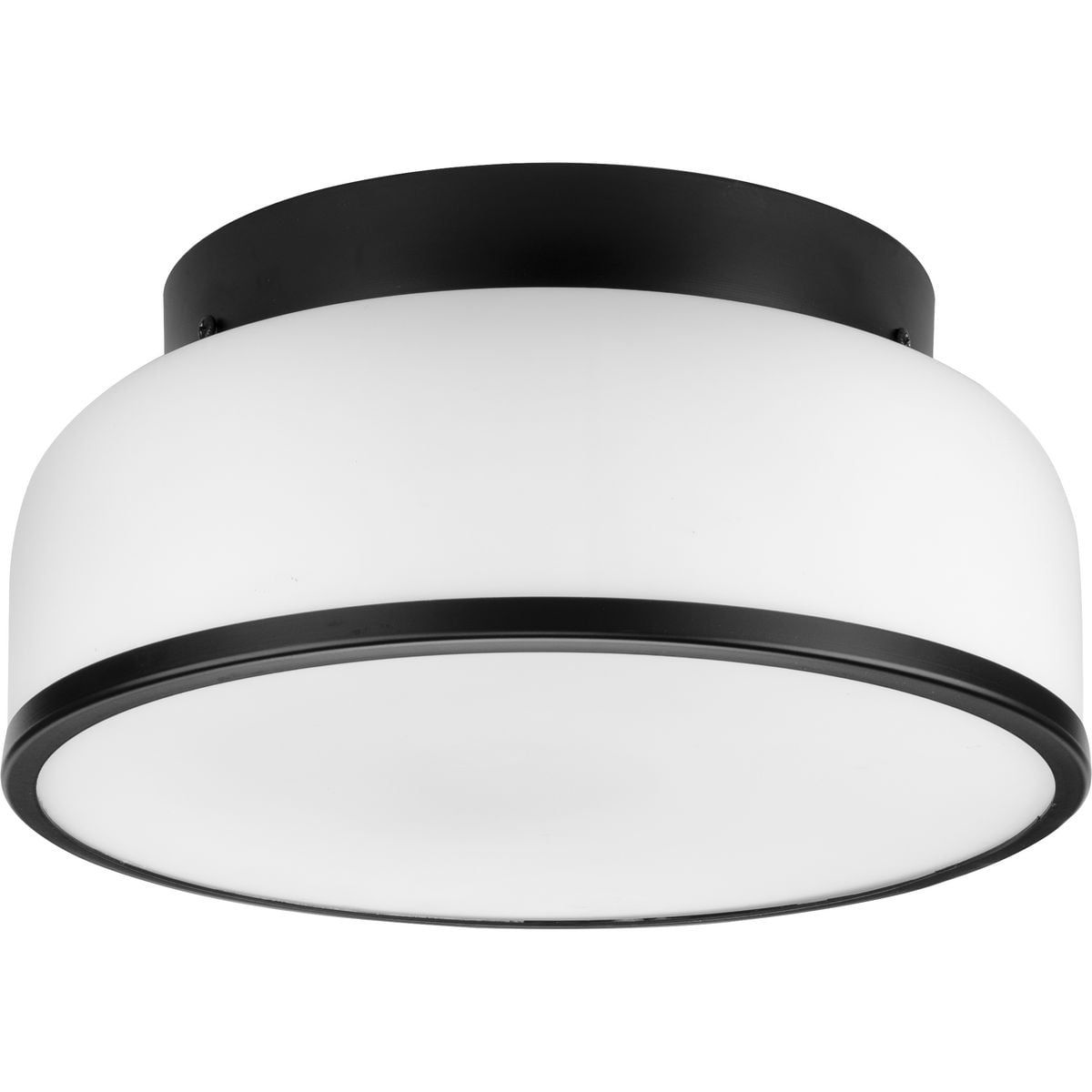 Parkhurst Matte Black Glass Flush Mount Light