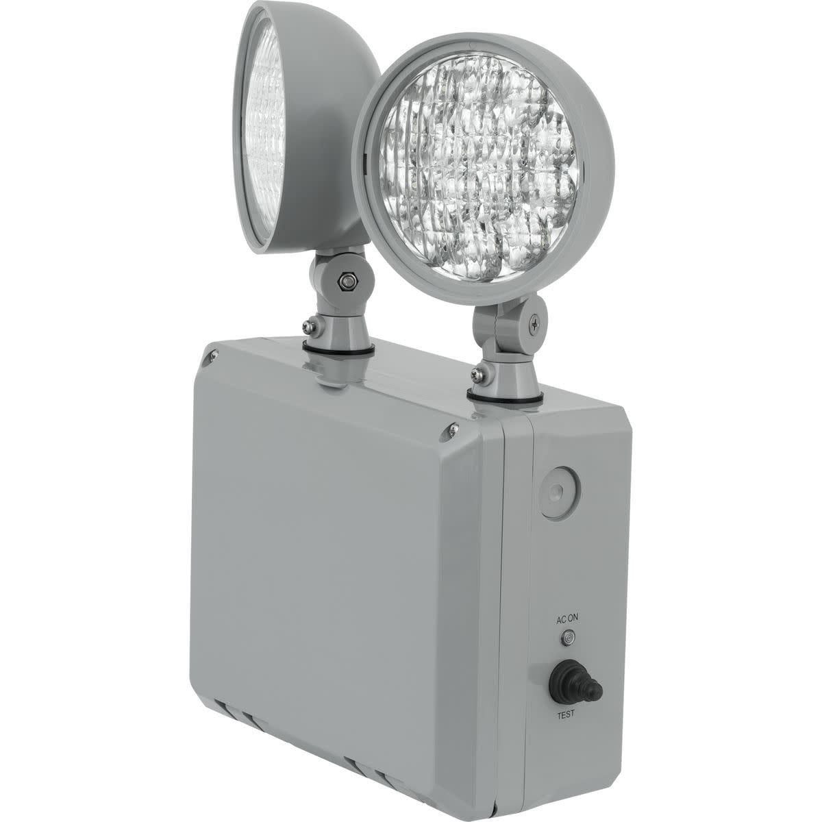 Gray Polycarbonate LED Emergency Light with Integrated LEDs