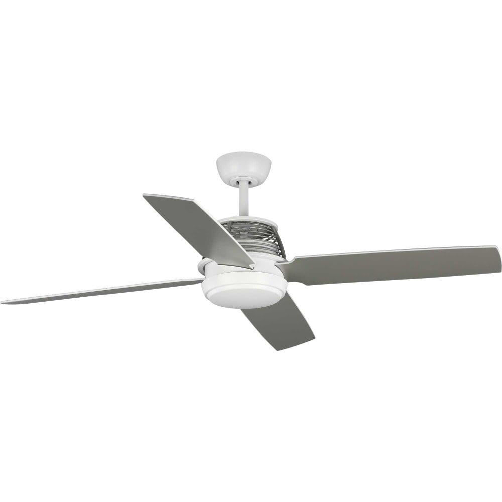 Shaffer 56" Satin White 4-Blade Ceiling Fan with Remote