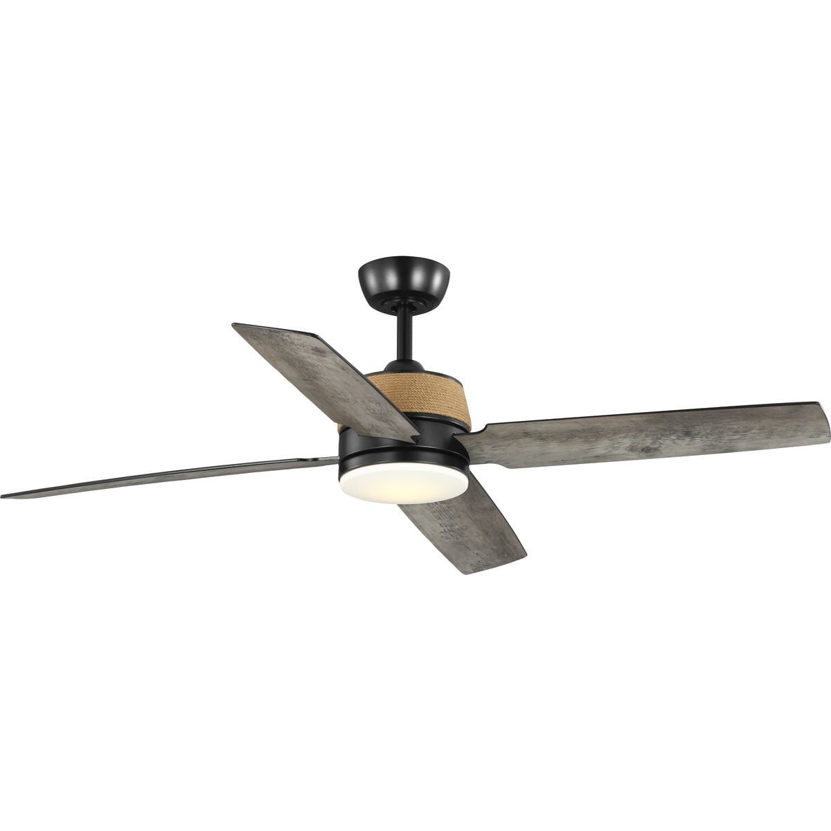 Shaffer II Matte Black 56" Ceiling Fan with LED Light and Remote