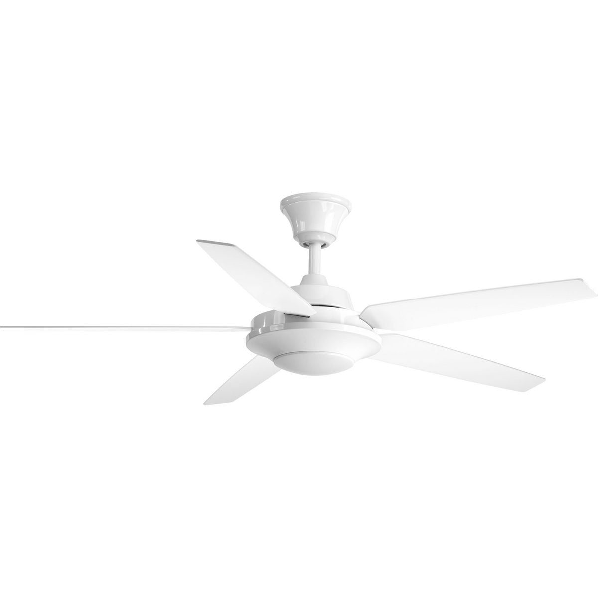 White 54" LED Ceiling Fan with Remote and Reversible Blades