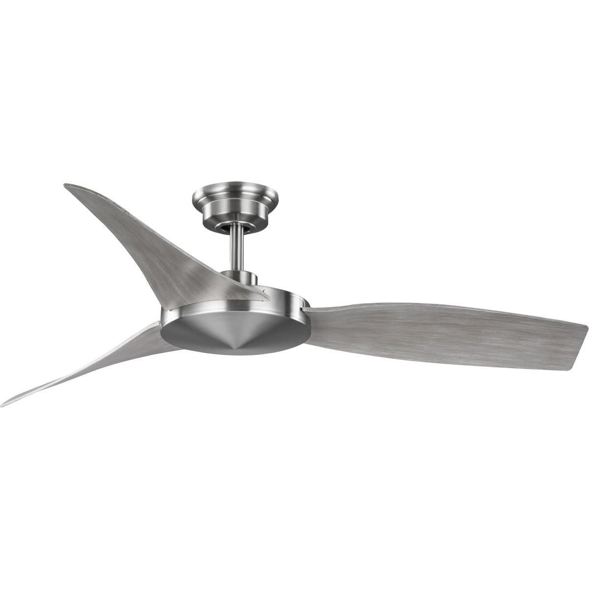 Spicer 54" Brushed Nickel Low Profile Ceiling Fan with Remote