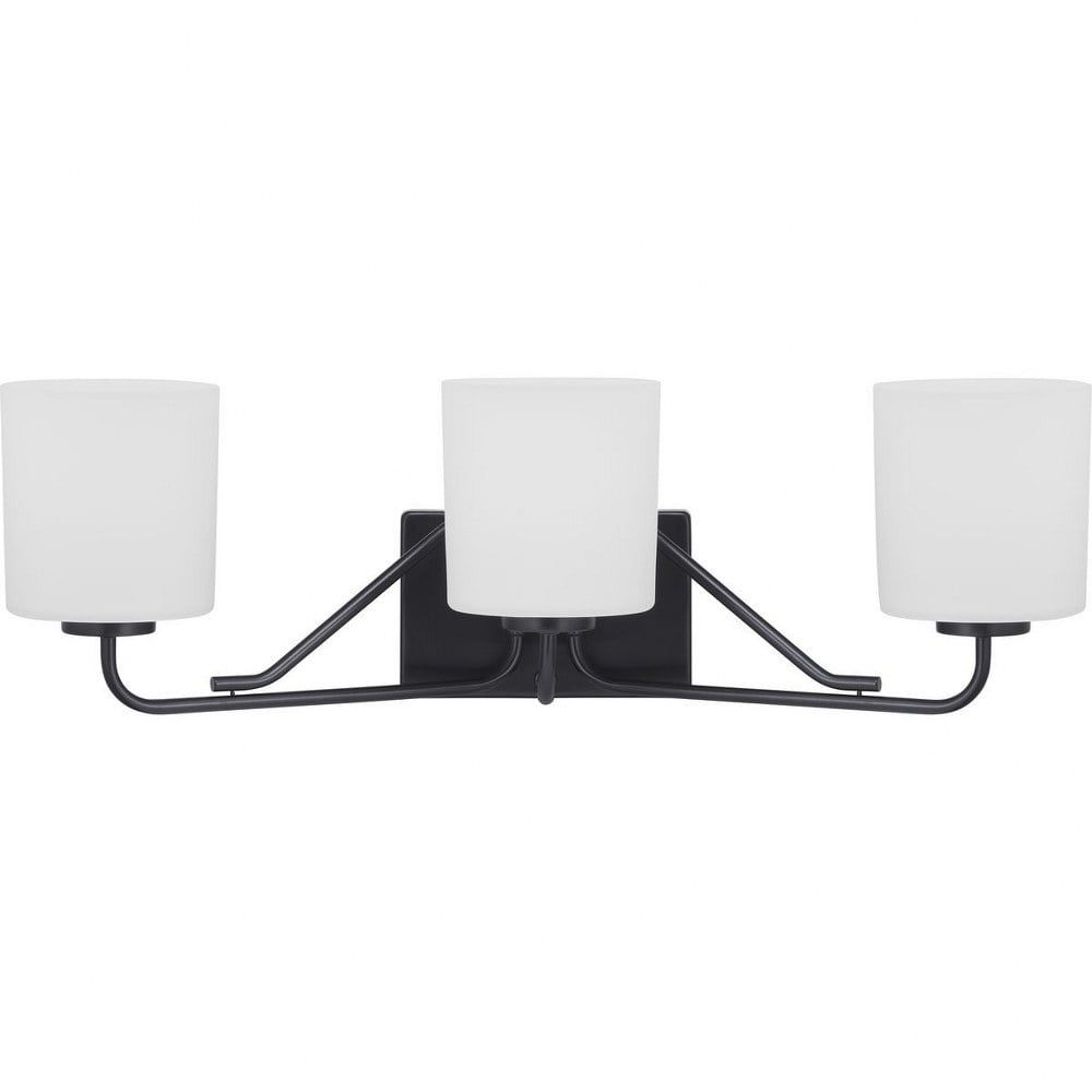 Tobin Black Steel 3-Light Modern Vanity Fixture