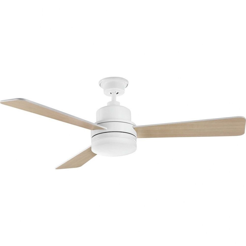 Trevina 52" White Steel Ceiling Fan with LED Light