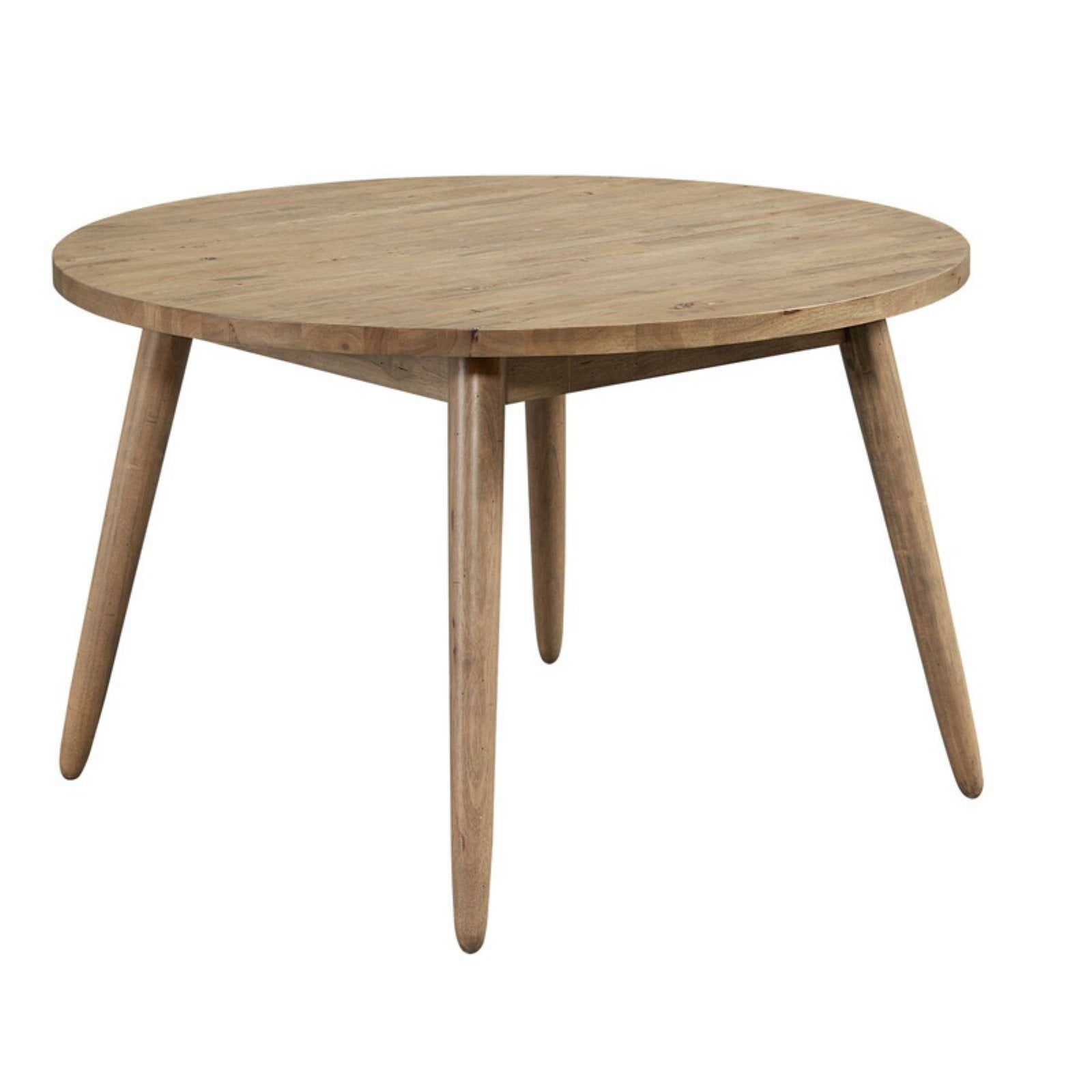 Scandinavian Oak Round Dining Table for Four