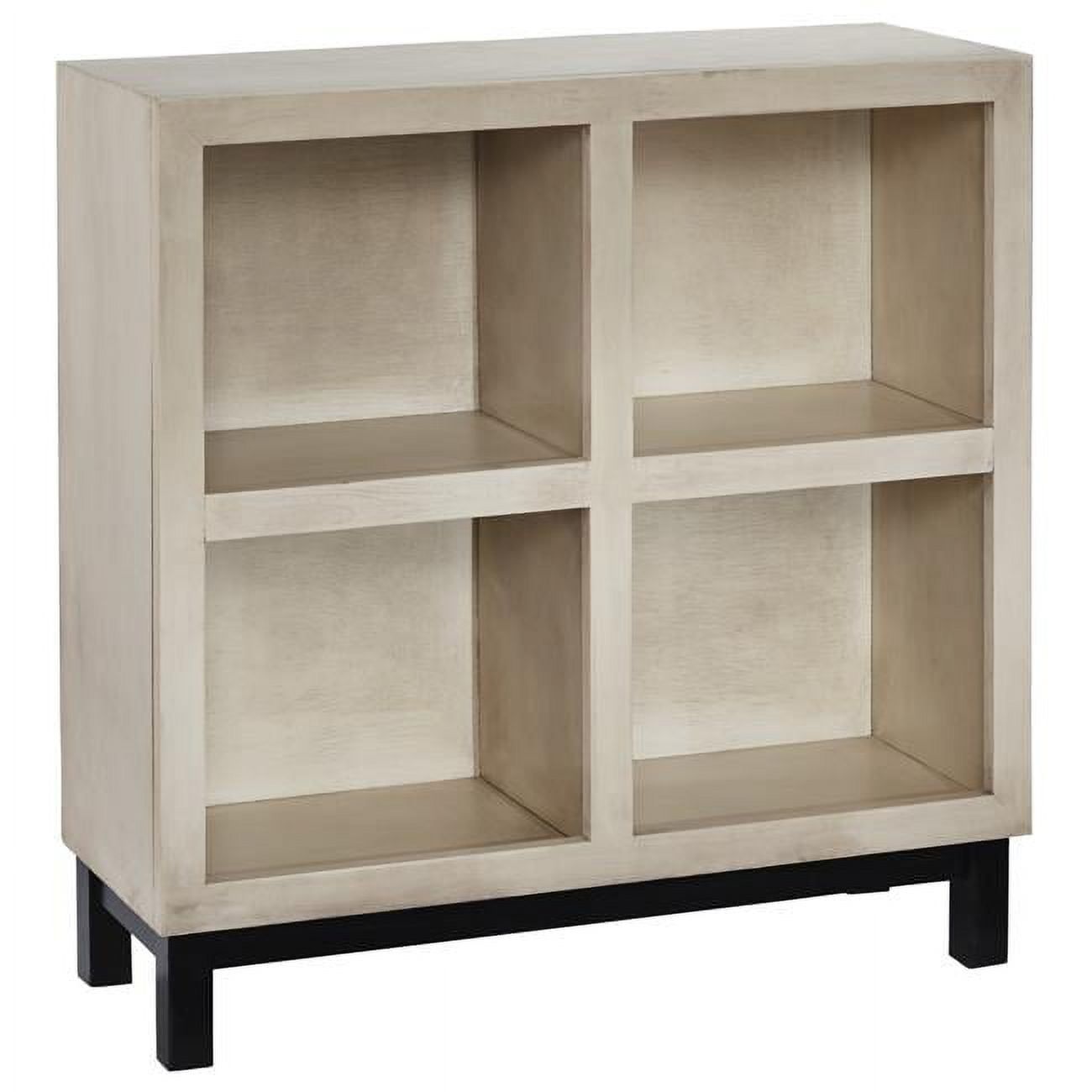 Transitional White Wood Accent Bookcase with Doors 31''