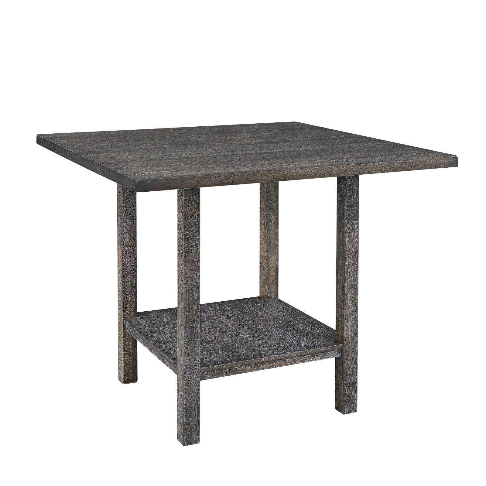 Transitional Muse Weathered Gray 45" Square Counter Height Dining Table