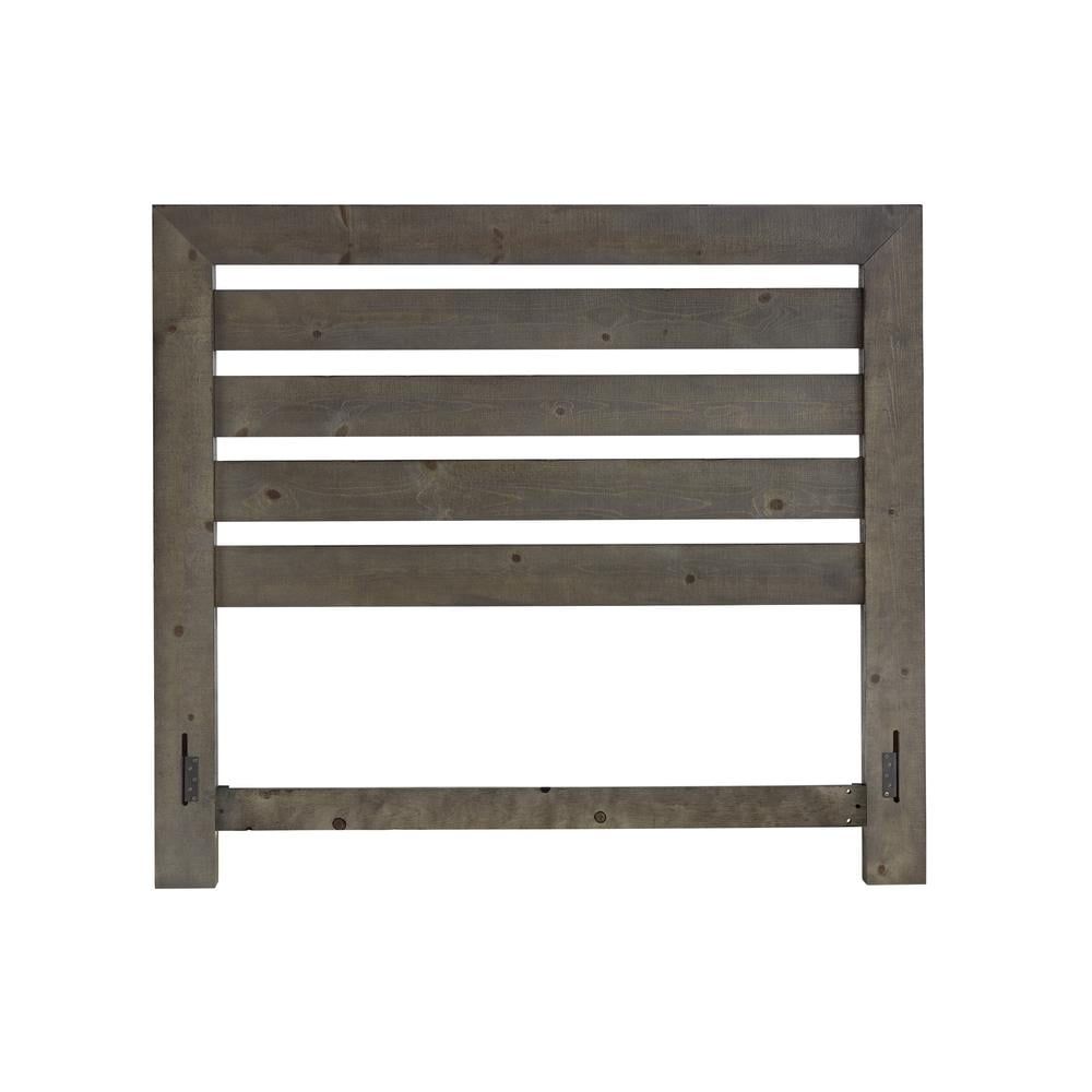 Willow Distressed Dark Gray Wide Plank Queen Headboard