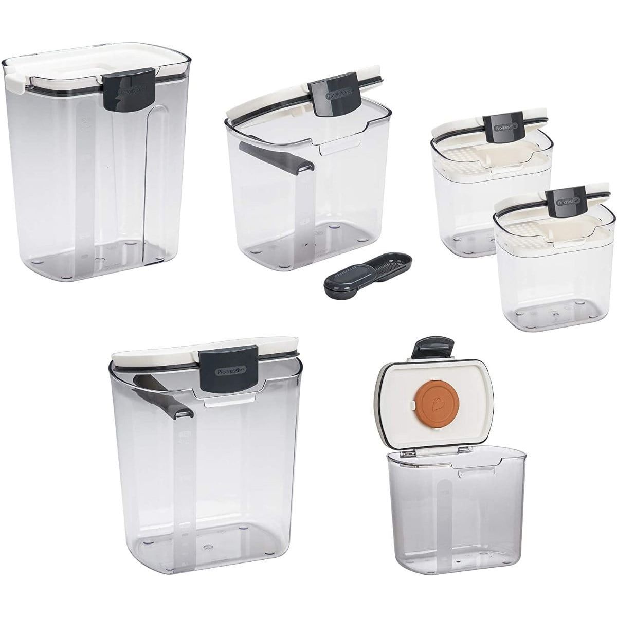 Clear Plastic 6-Piece Airtight Food Storage Container Set