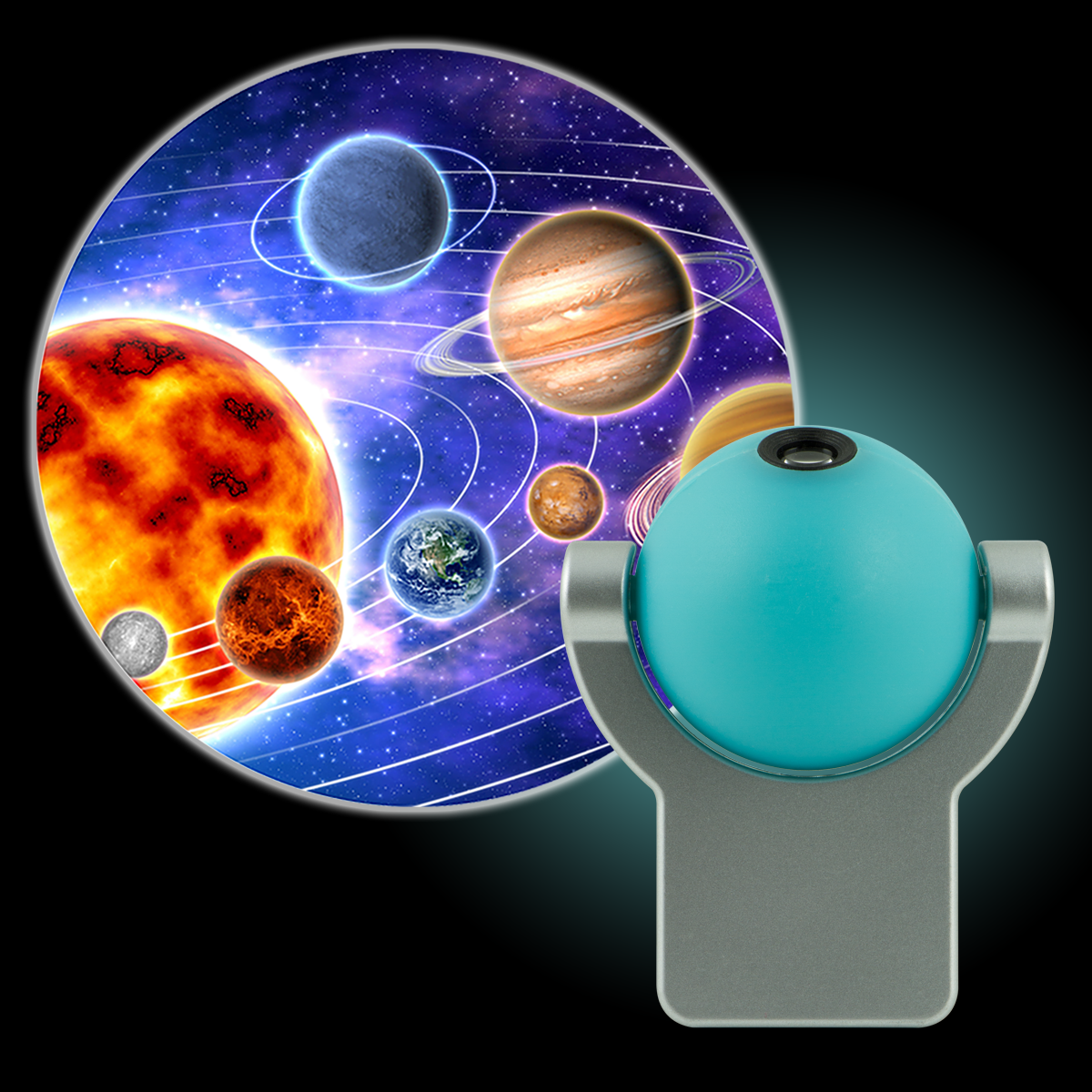 Projectables Solar System LED Plug-in Night Light with Globe Projector