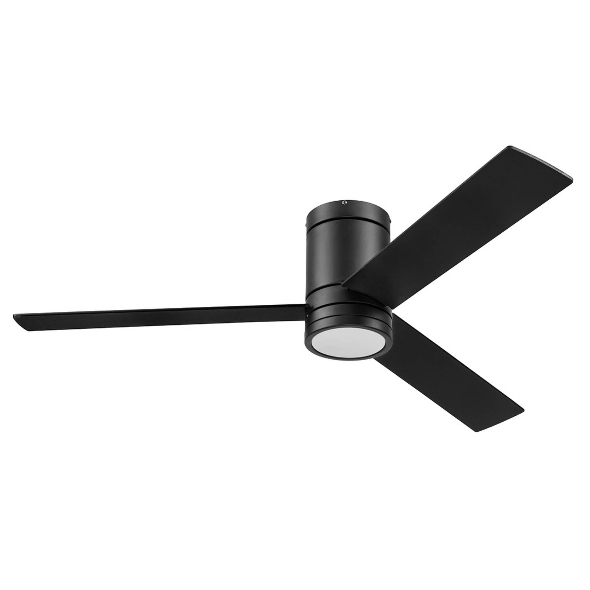 Espy 52'' Matte Black Low Profile Ceiling Fan with LED Light and Remote