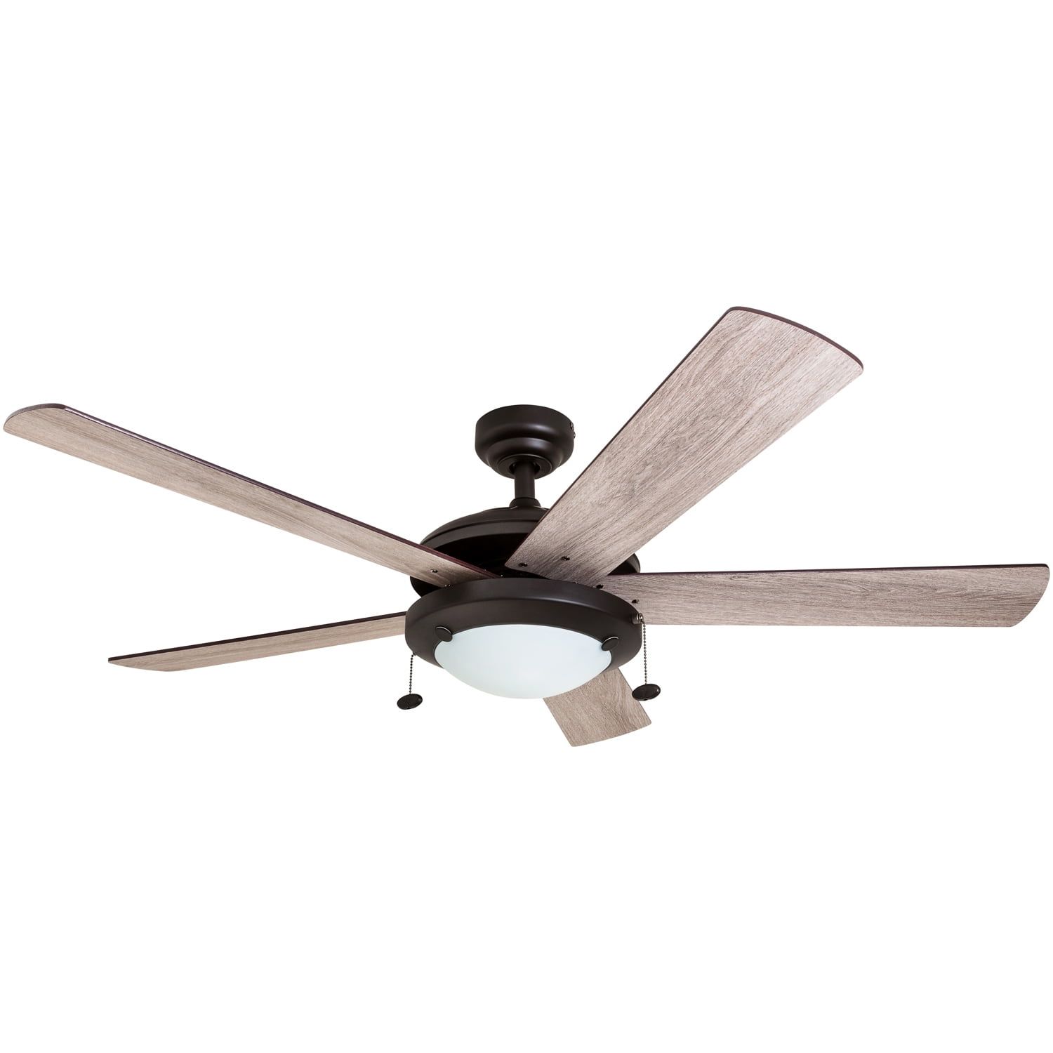 Bronze 52" Ceiling Fan with Reversible Pine Blades and LED Light