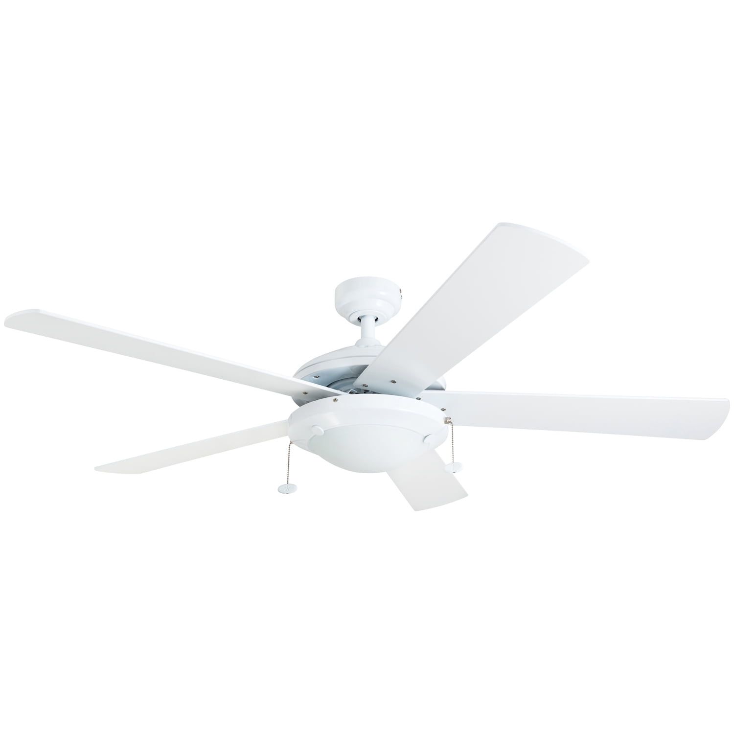 Bolivar 52-Inch White Gloss Ceiling Fan with LED Light Kit