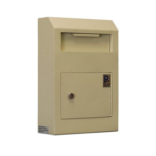 Protex Beige Steel Wall-Mount Drop Box Safe