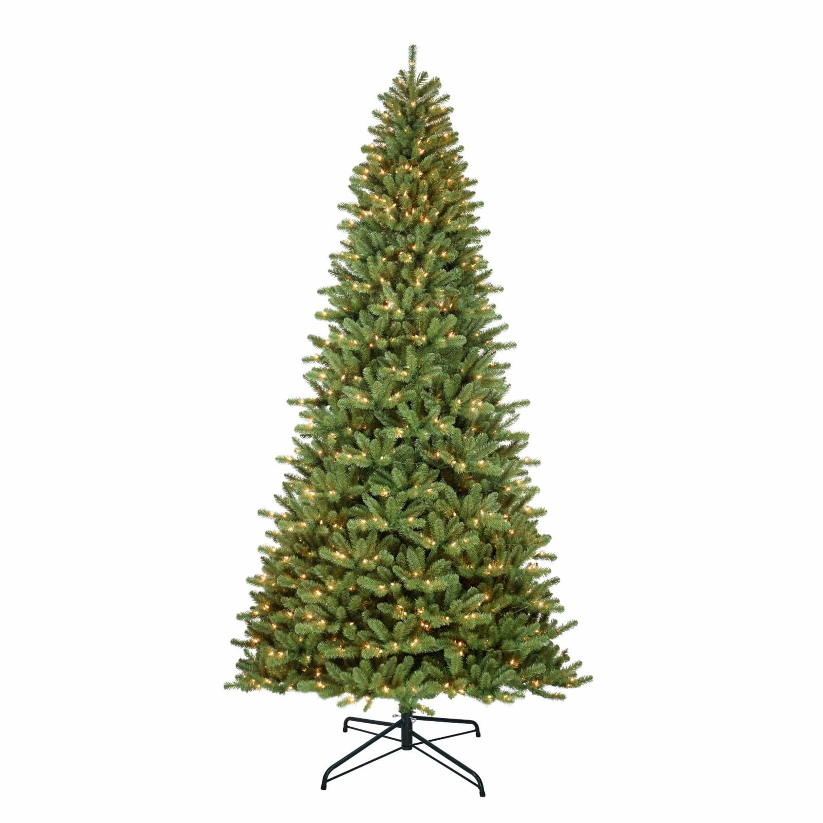 Puleo 10' Green Pre-Lit Berkshire Fir Artificial Christmas Tree