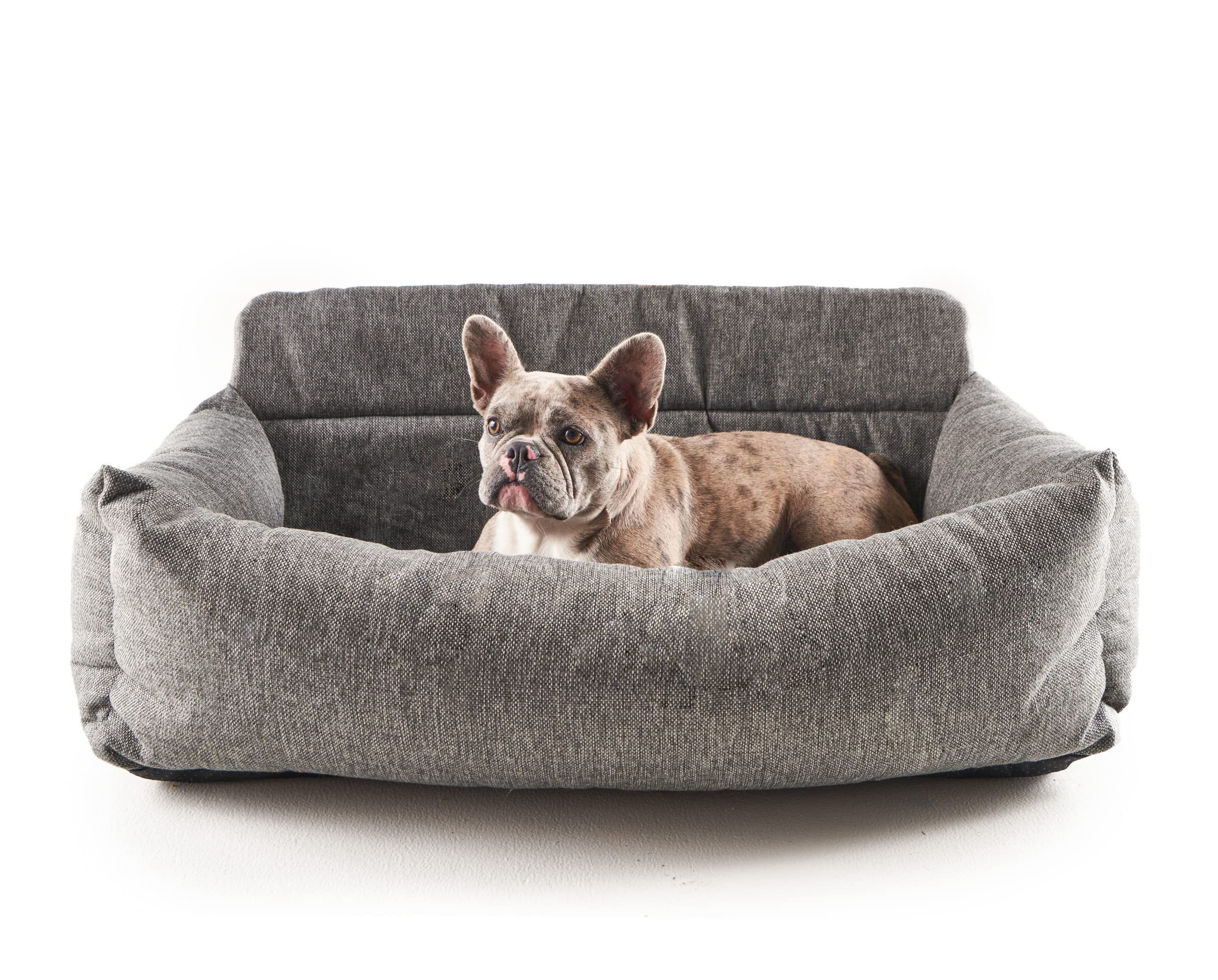 Gray Orthopedic Waterproof Memory Foam Dog Car Bed, Double Seat