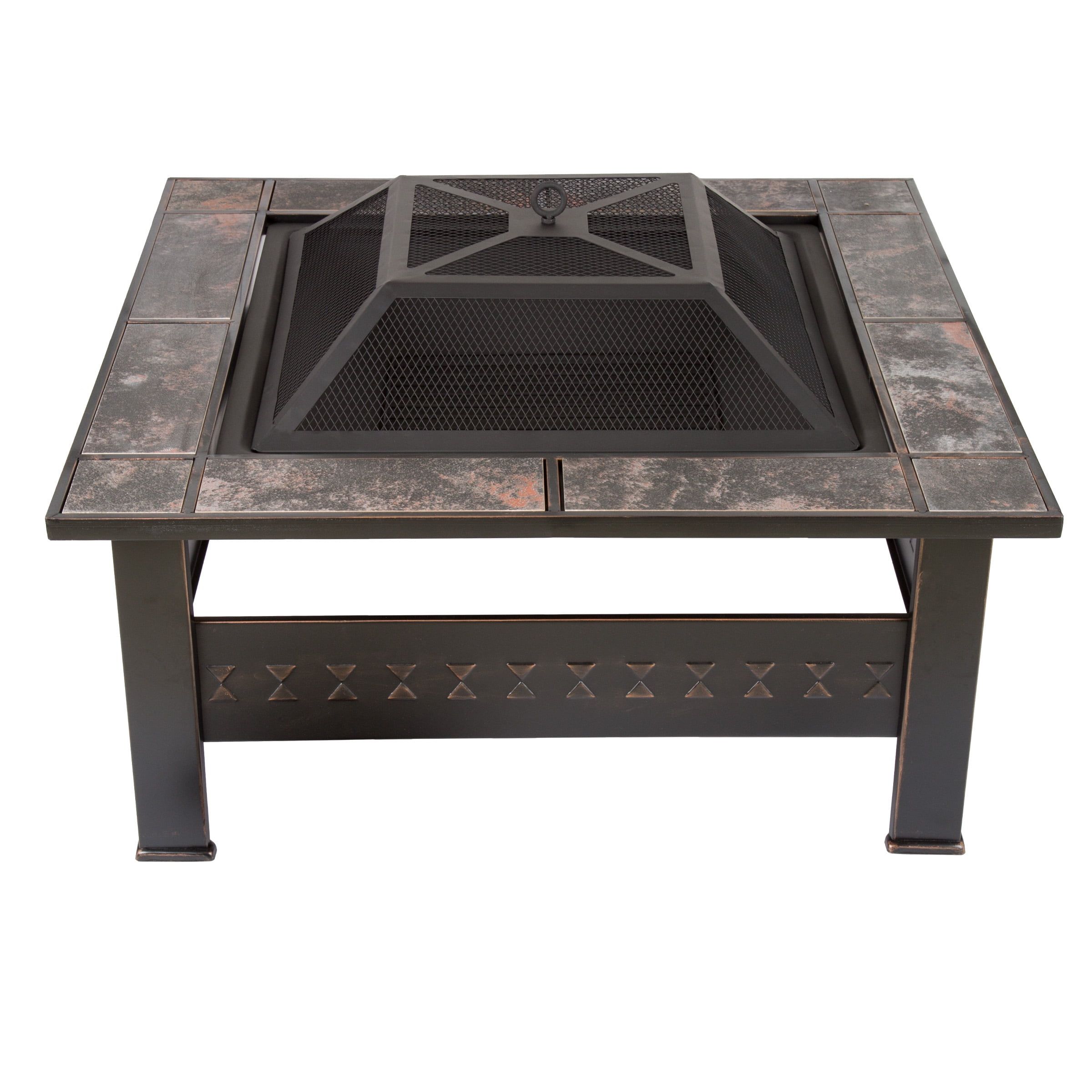 32-Inch Bronze Finish Wood Burning Fire Pit Table