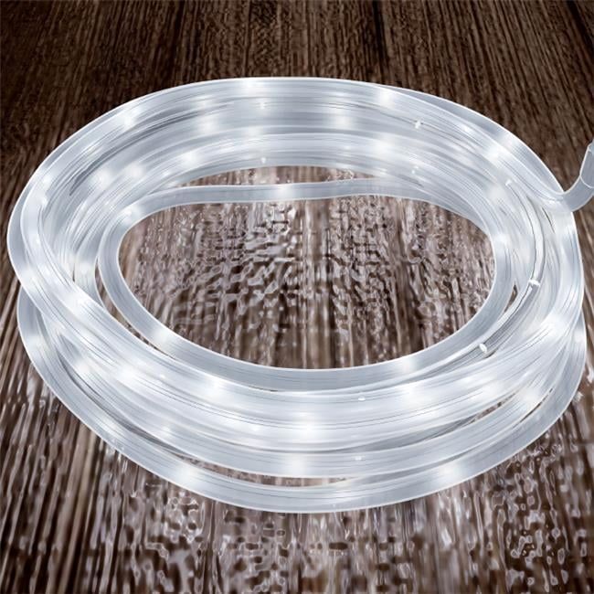 Cool White Solar Powered LED Outdoor Rope Light with 8 Modes